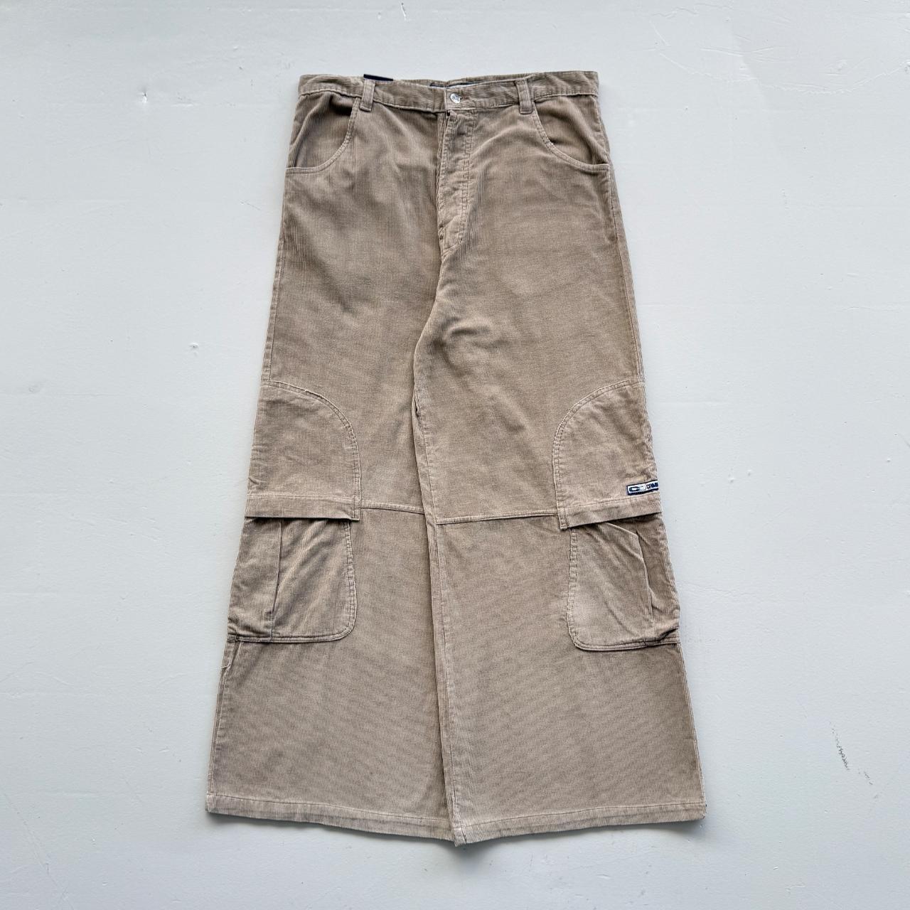 Cream Corduroy Criminal Damage 00's Vintage Cargo's - 36” x 32”