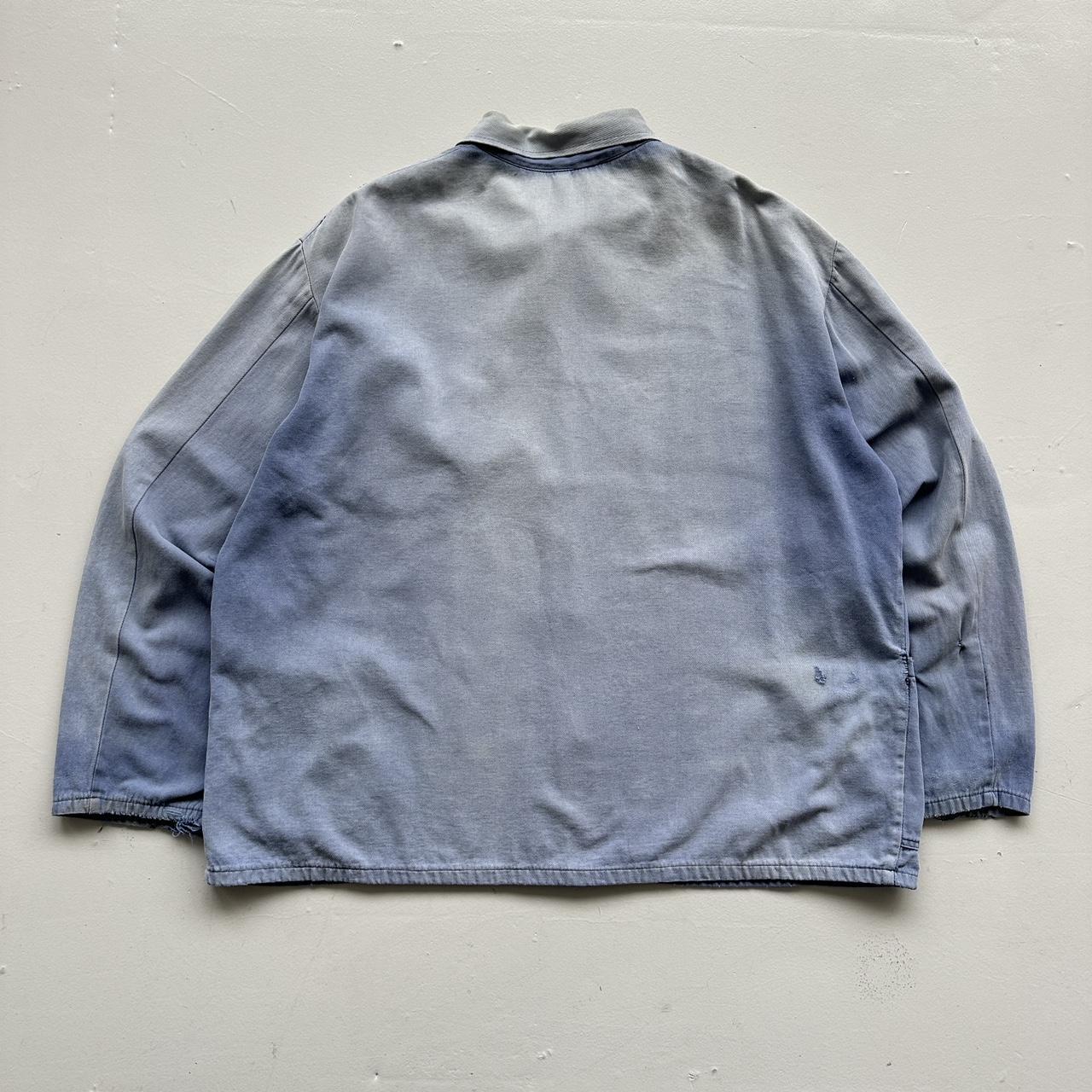 Faded Blue French Workwear 80’s Vintage Chore Jacket CH007 - 2XL