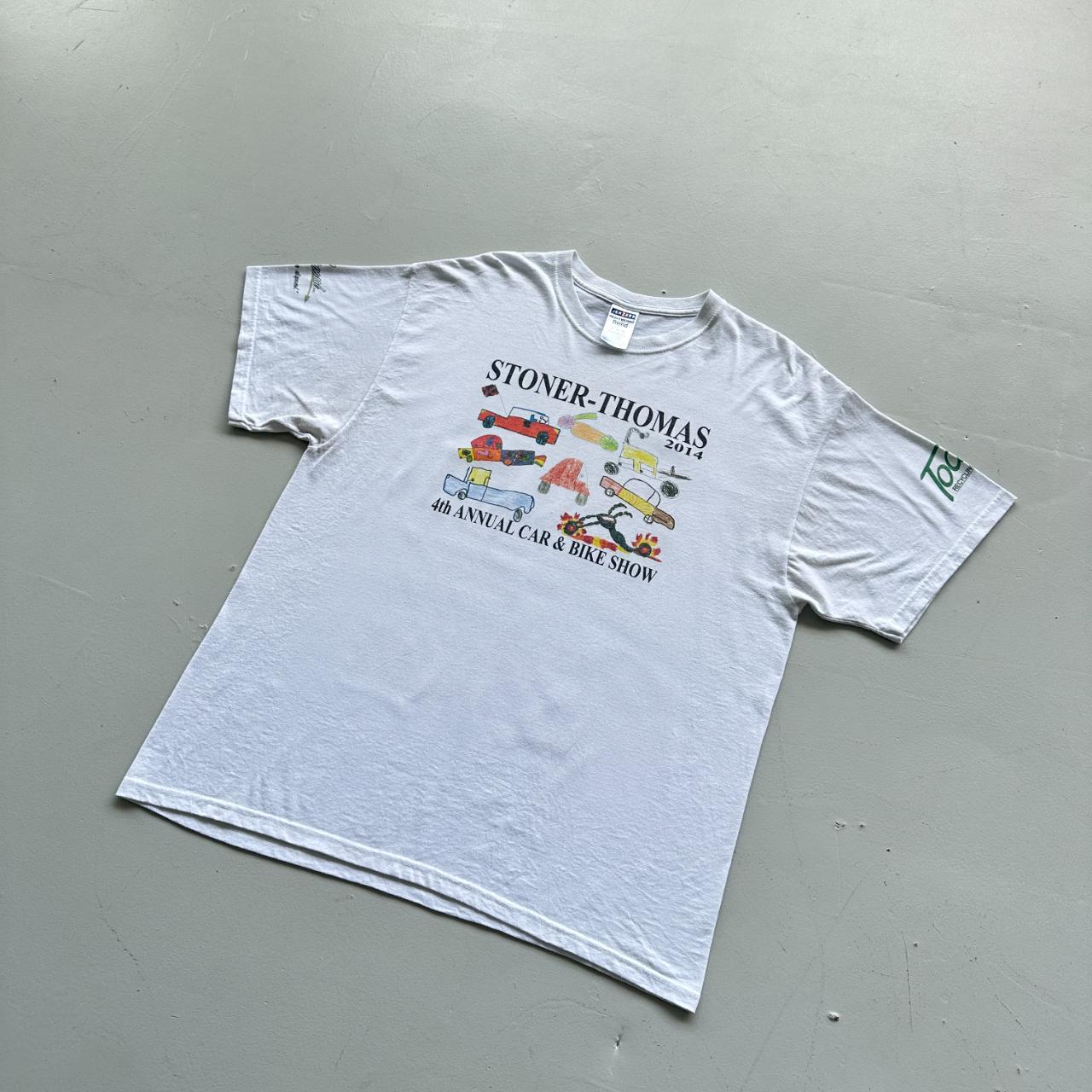 White Stoner Thomas Kids Drawing Vintage 90's T-shirt - XL