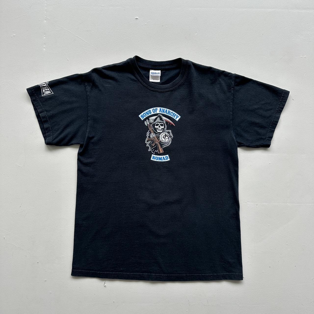 Navy Sons Of Anarchy Biker 00s Vintage T-shirt - Medium