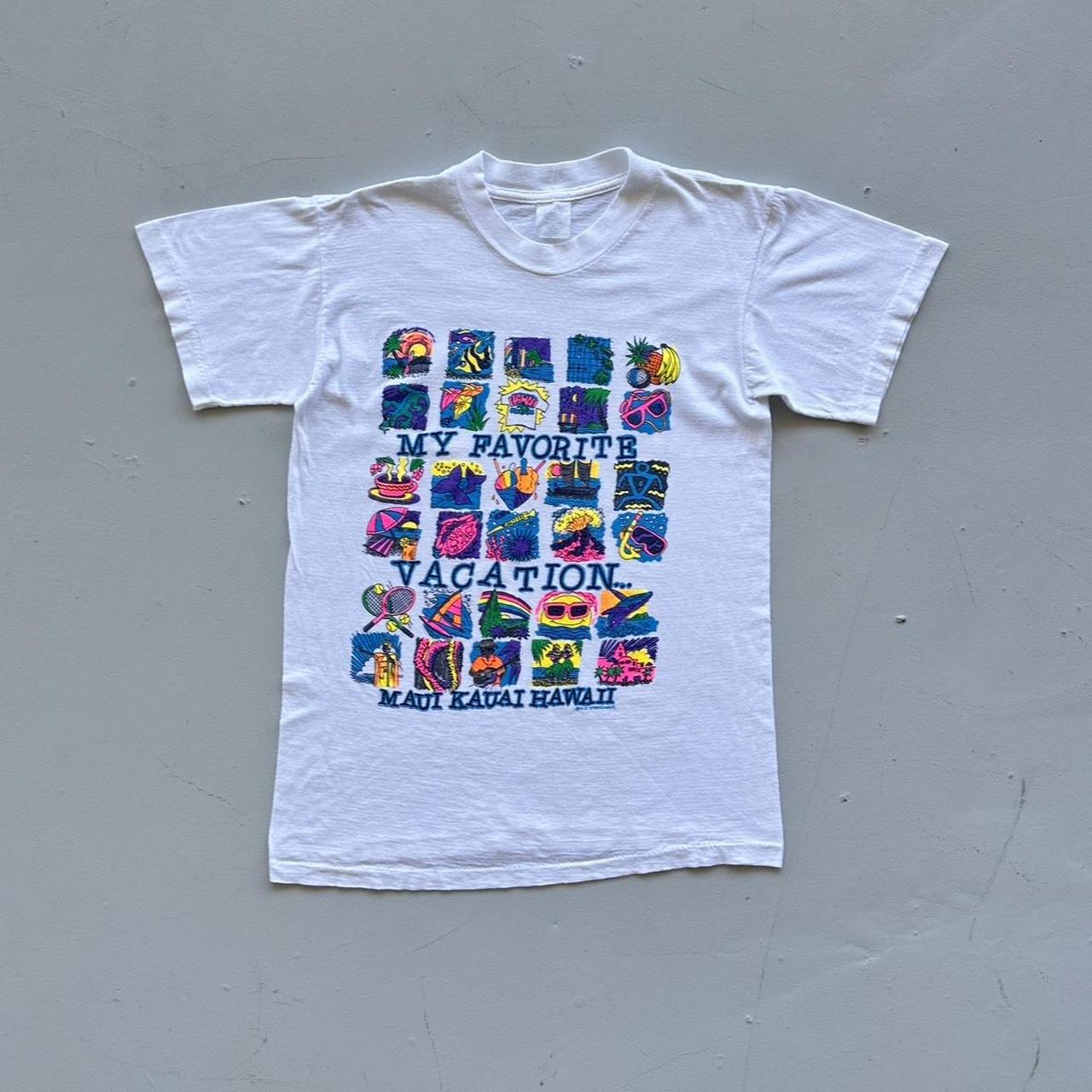 White Hawaii Tourist 90s Vintage T-shirt - Small