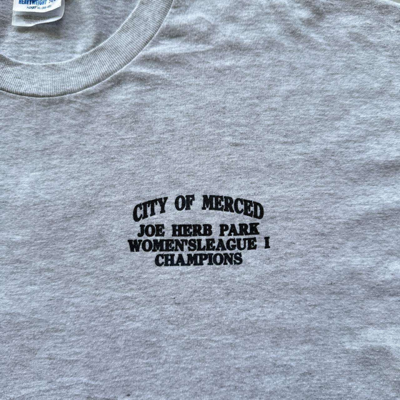 Grey Merced City Softball Vintage 90s T-shirt - XL