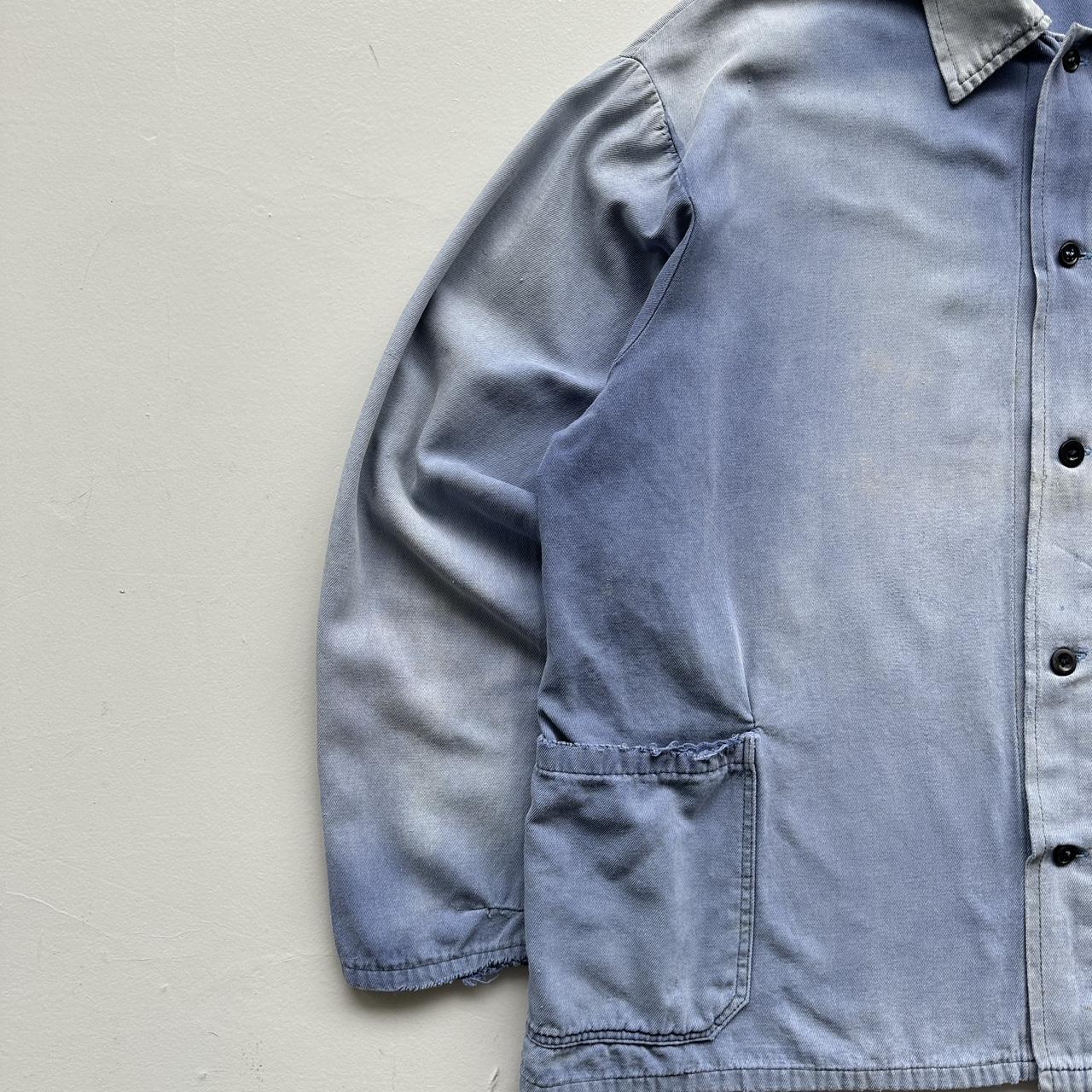 Faded Blue French Workwear 80’s Vintage Chore Jacket CH007 - 2XL
