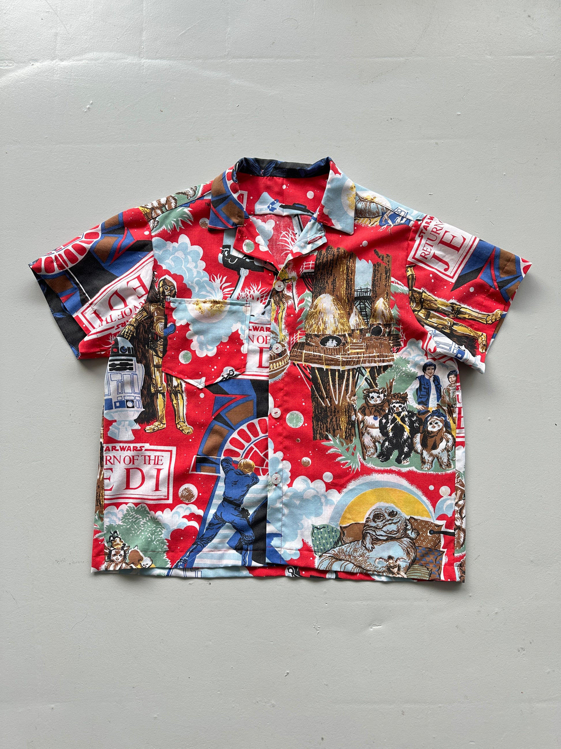 Star Wars Hand-Made Camp Collar Vintage 1980s Shirt - Medium