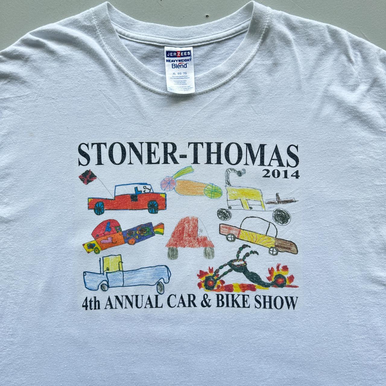 White Stoner Thomas Kids Drawing Vintage 90's T-shirt - XL