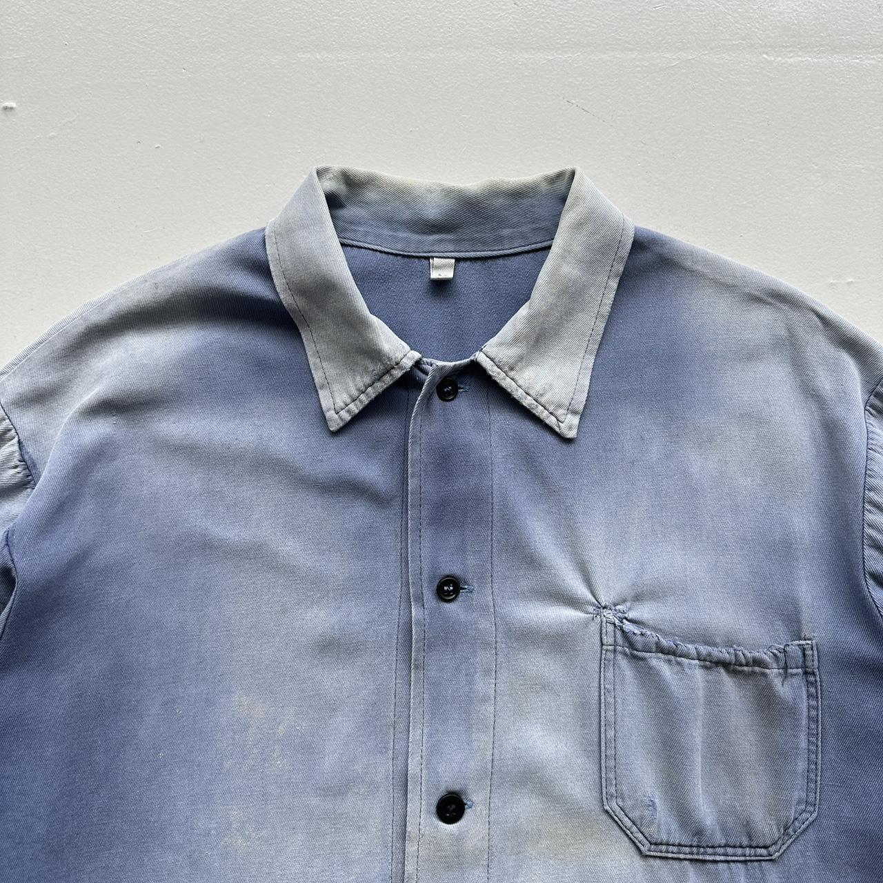 Faded Blue French Workwear 80’s Vintage Chore Jacket CH007 - 2XL