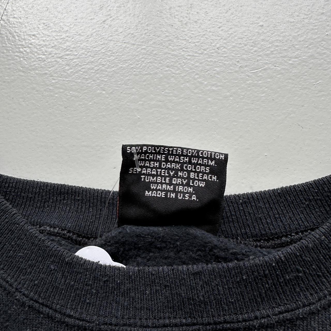 Black Harley Davidson 3D Emblem Rare 90’s Vintage Sweatshirt - Large