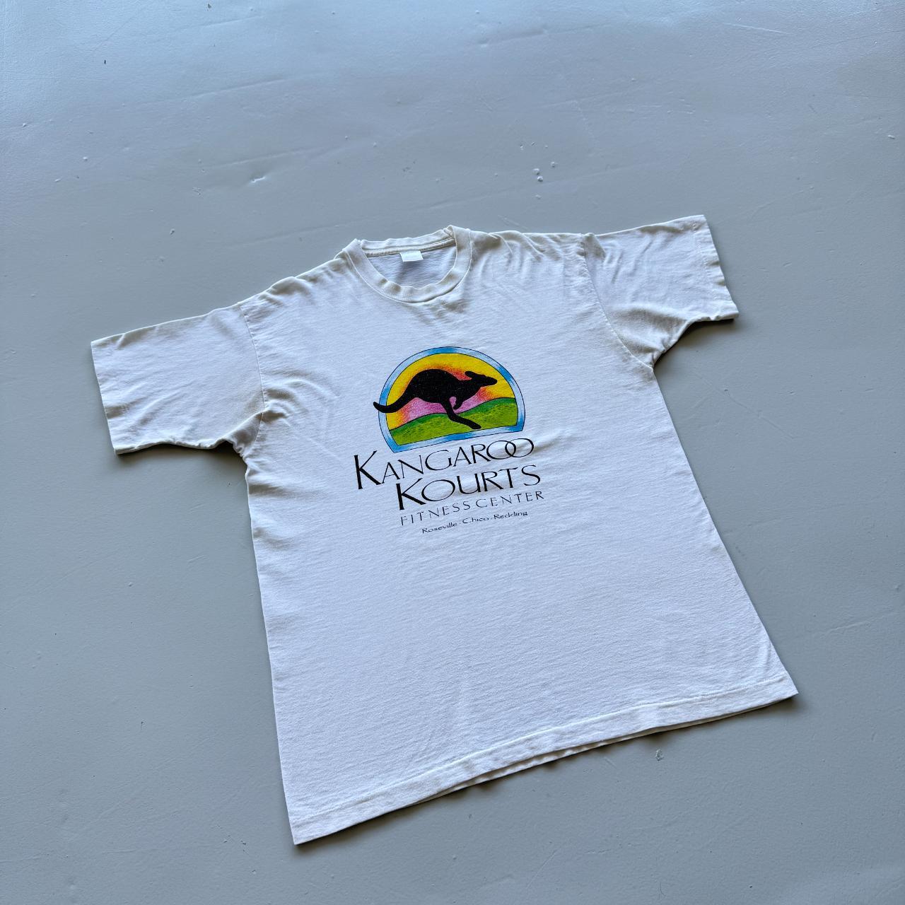 White Kangaroo Court Vintage 90s T-shirt - XL