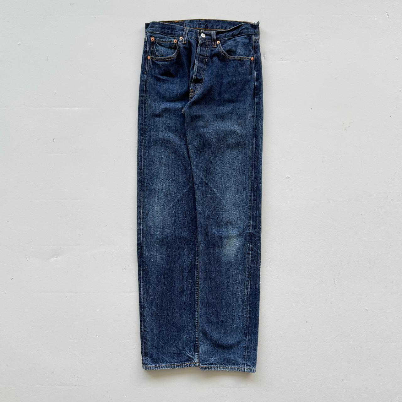Blue Levi's Denim Straight Leg 90's Vintage Jeans - 29” x 33”