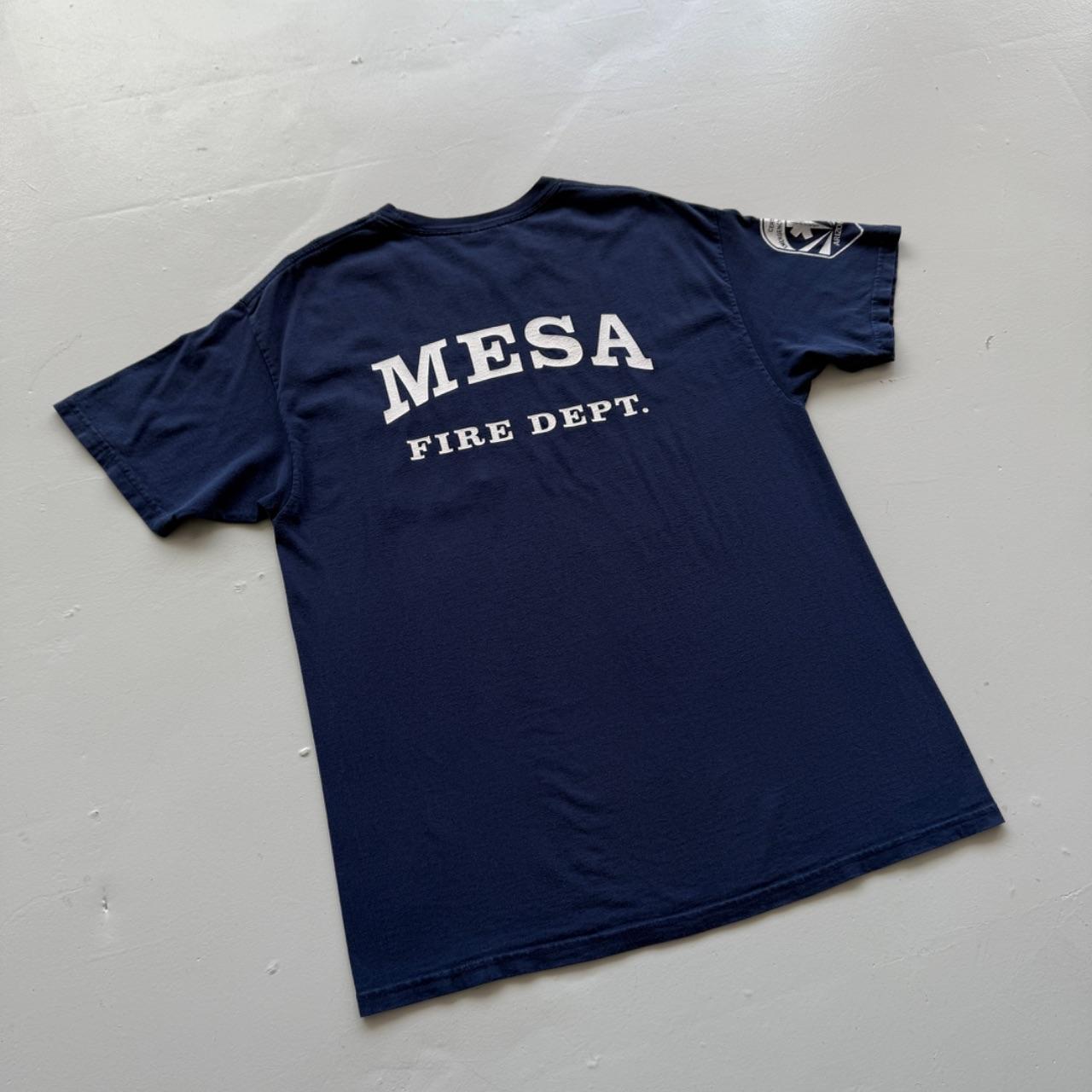 Navy Blue Mesa Fire Dept. 00s Vintage Graphic T-Shirt - Medium