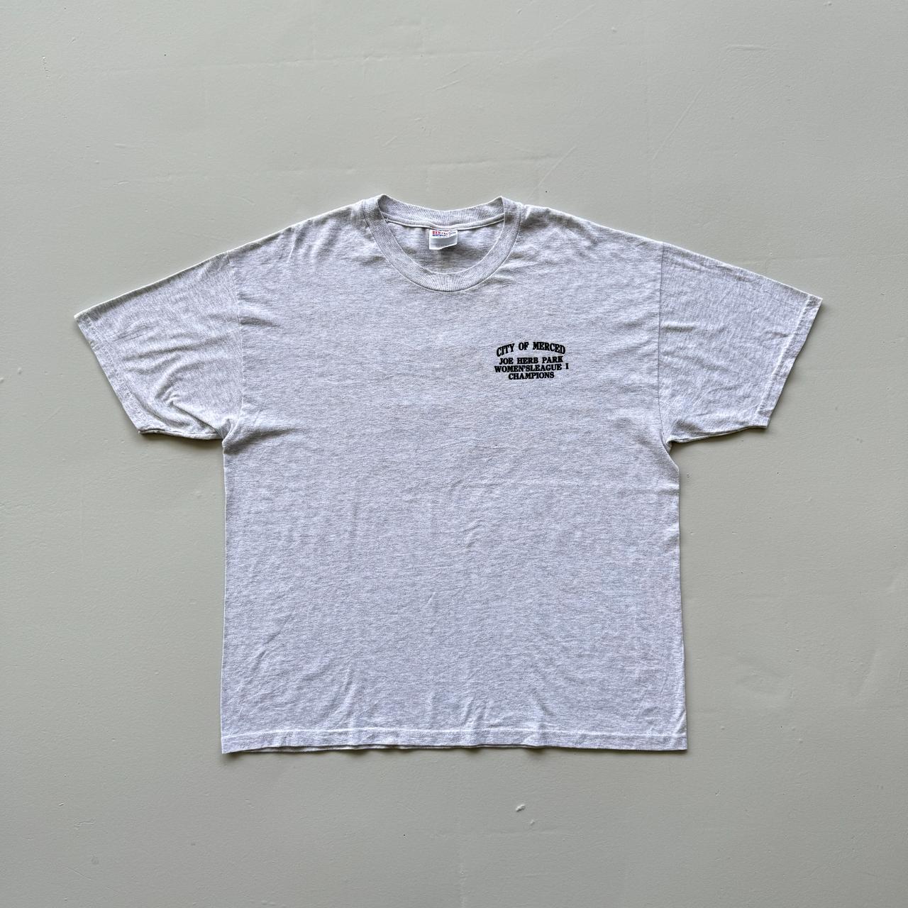 Grey Merced City Softball Vintage 90s T-shirt - XL