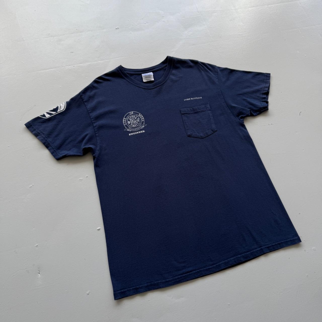 Navy Blue Mesa Fire Dept. 00s Vintage Graphic T-Shirt - Medium