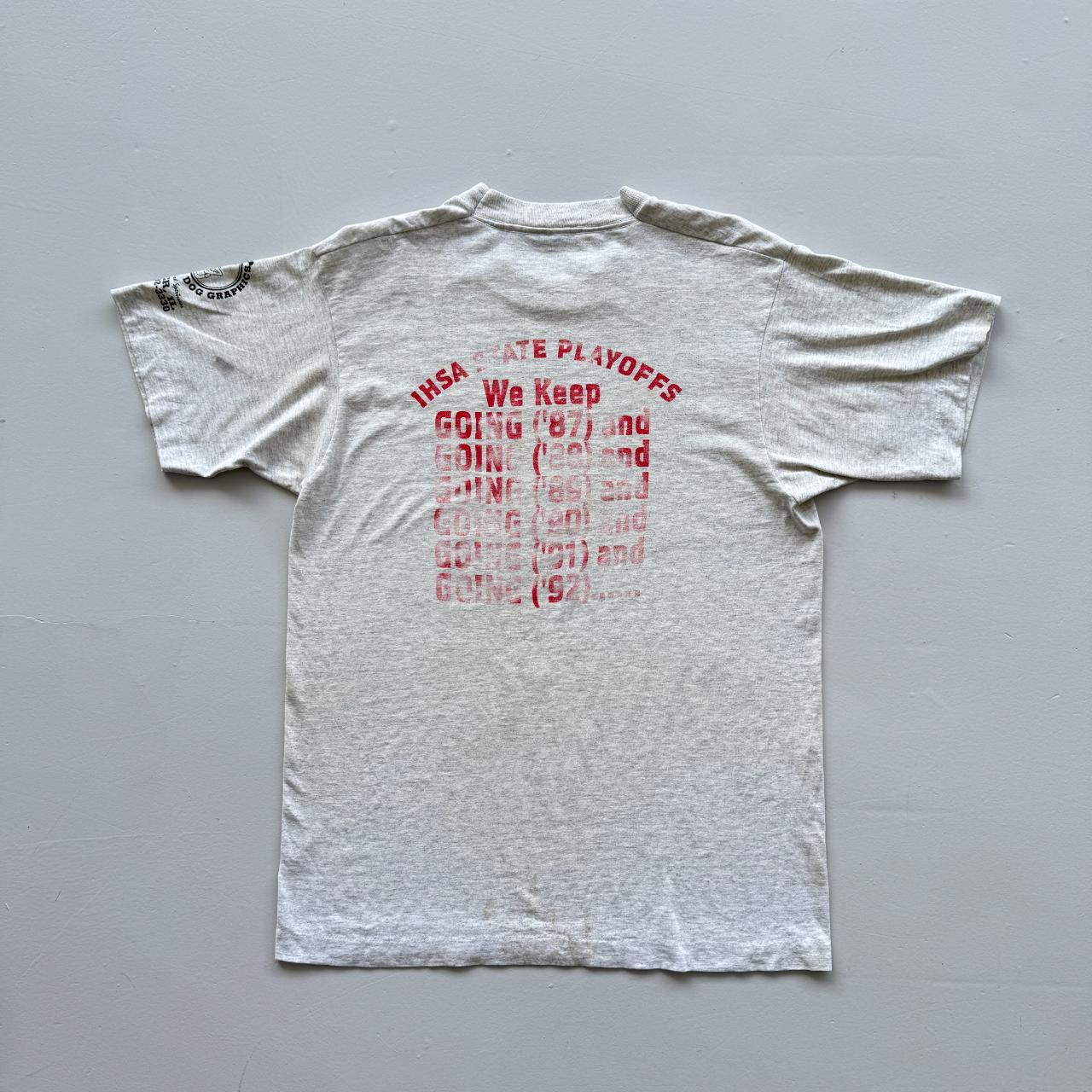 Grey Energized Football Vintage 90s T-shirt - Large