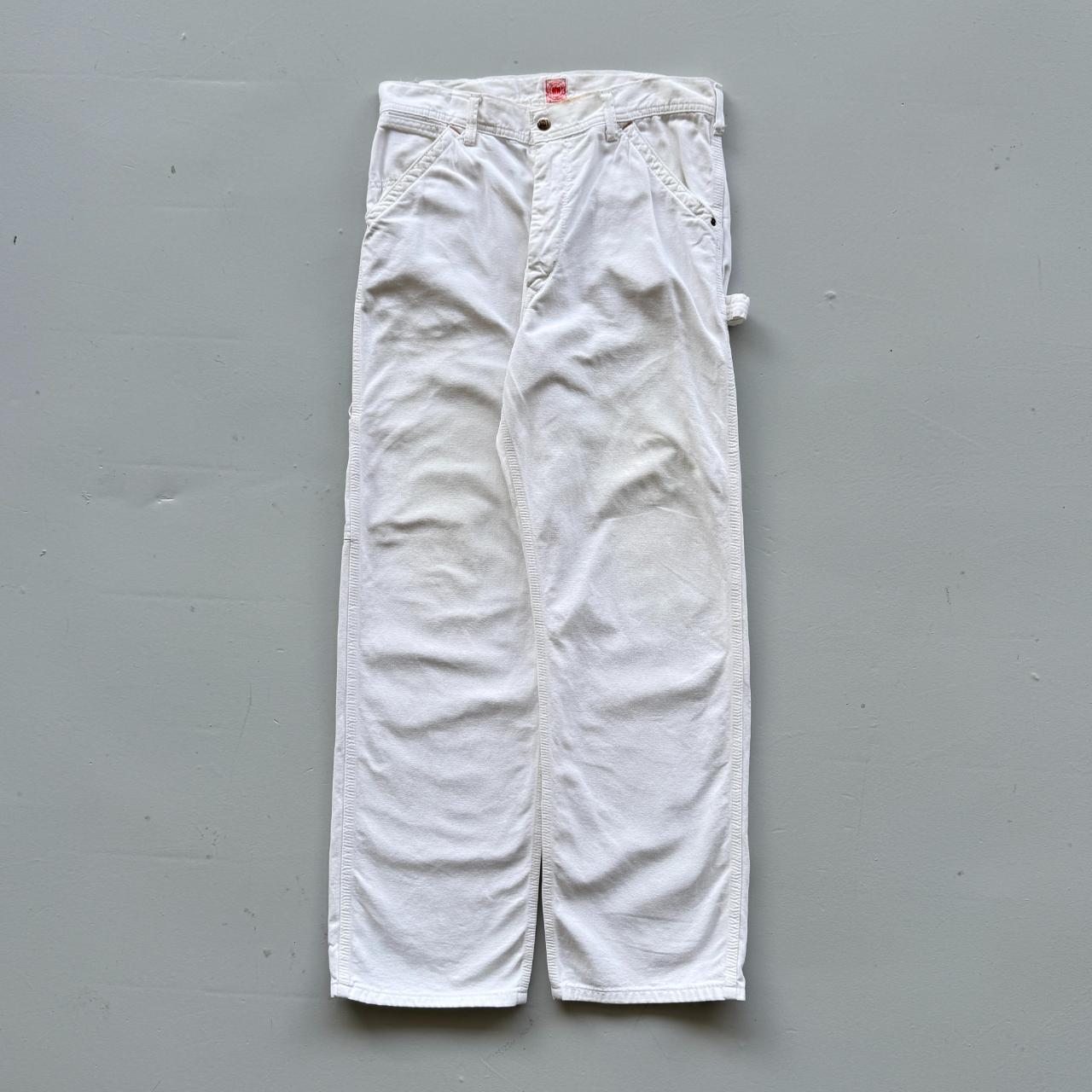 White Edwin 101 Canvas Carpenter 90's Vintage Pants - 31” x 29”