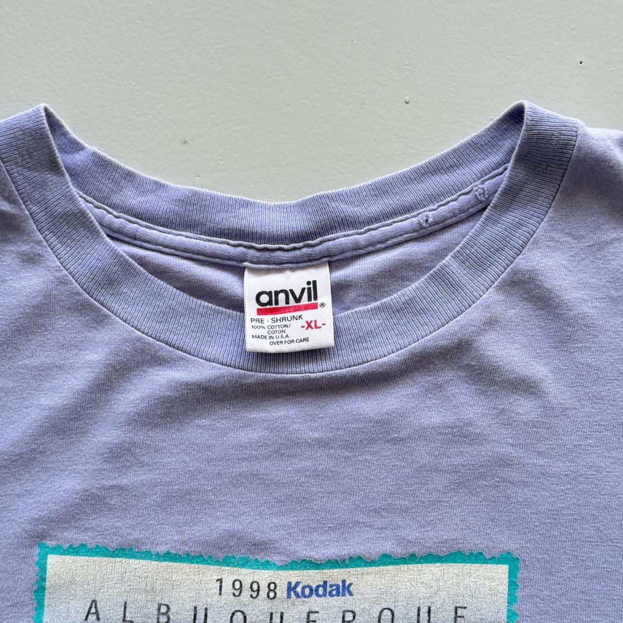 Lilac / Purple Thrashed Balloon Festival Vintage 90s T-shirt - XL