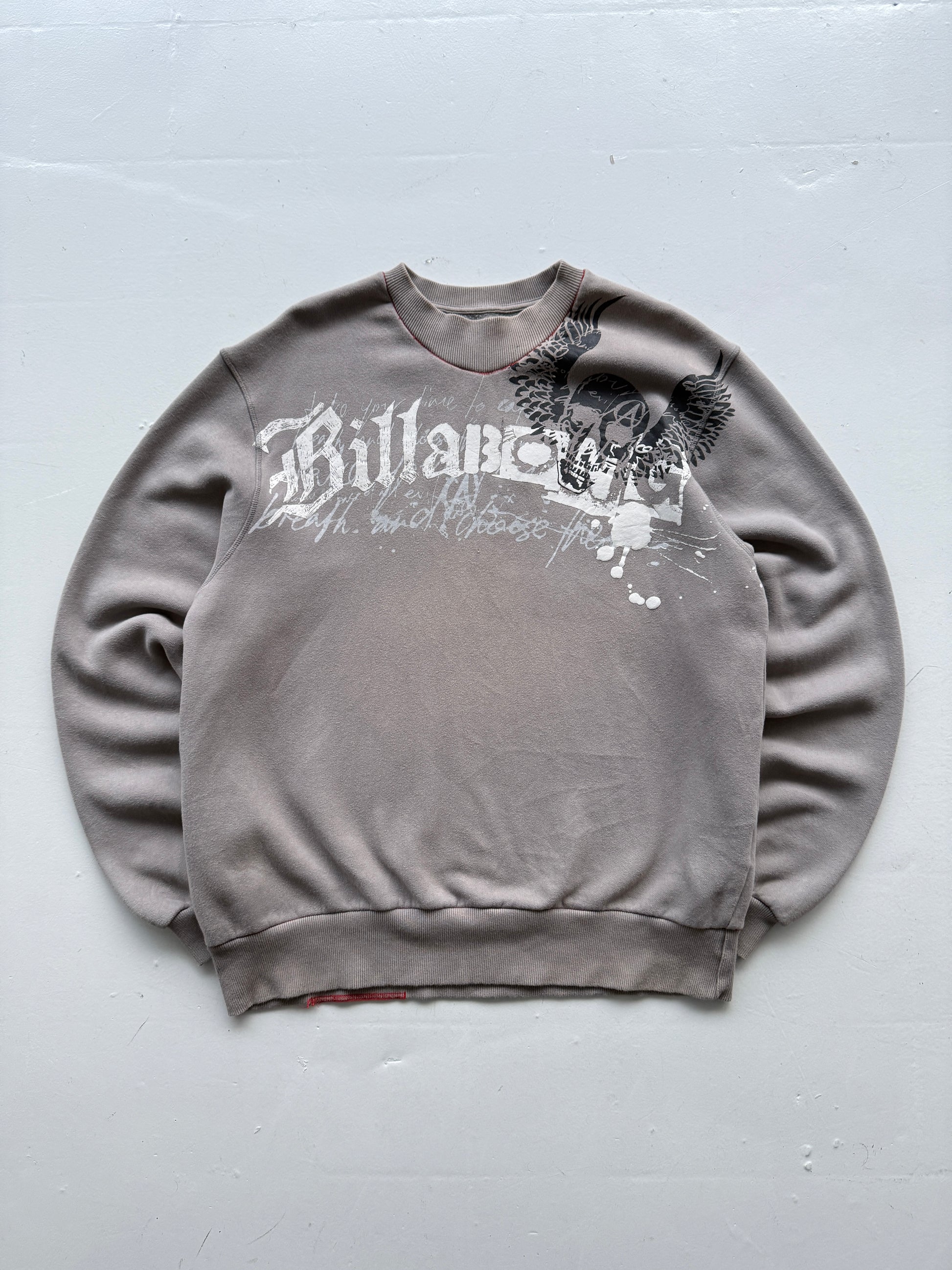 Beige Billabong 00's Vintage Y2K Surfer Graphic Sweatshirt Jumper - XL