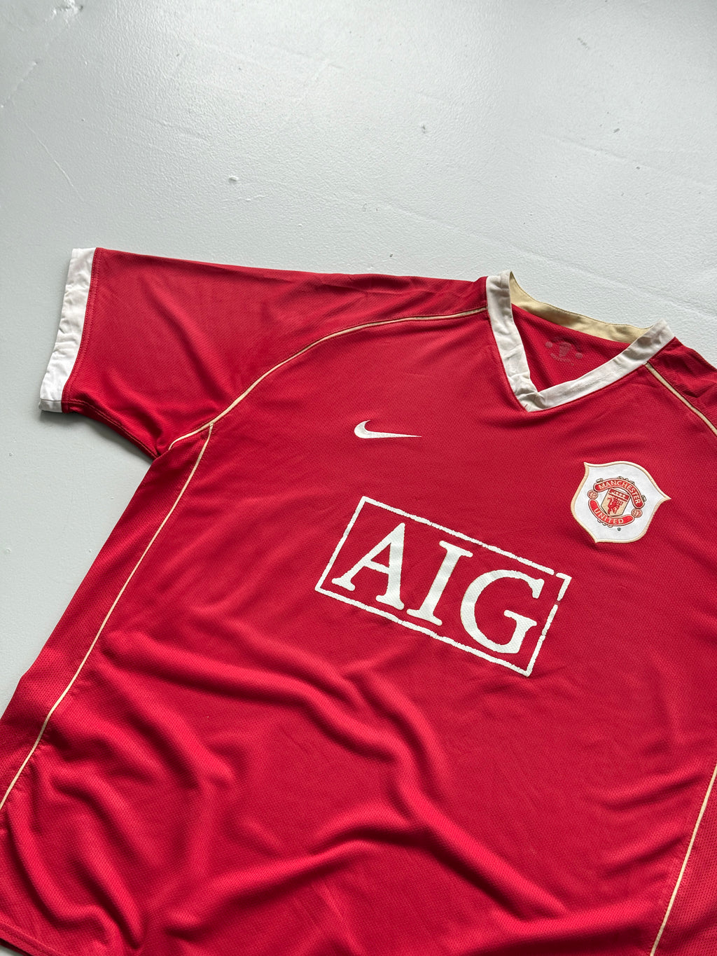 Nike Manchester United AIG 00's Vintage Home Football Shirt - XL