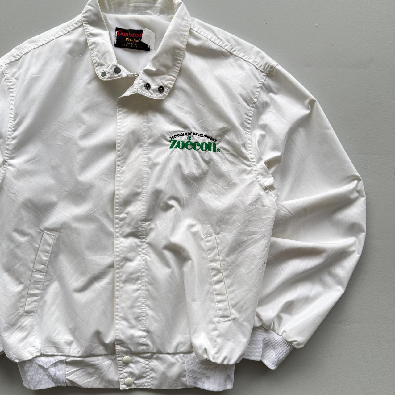 White Zoecon Dunbrook Lightweight Track 80's Jacket - Large