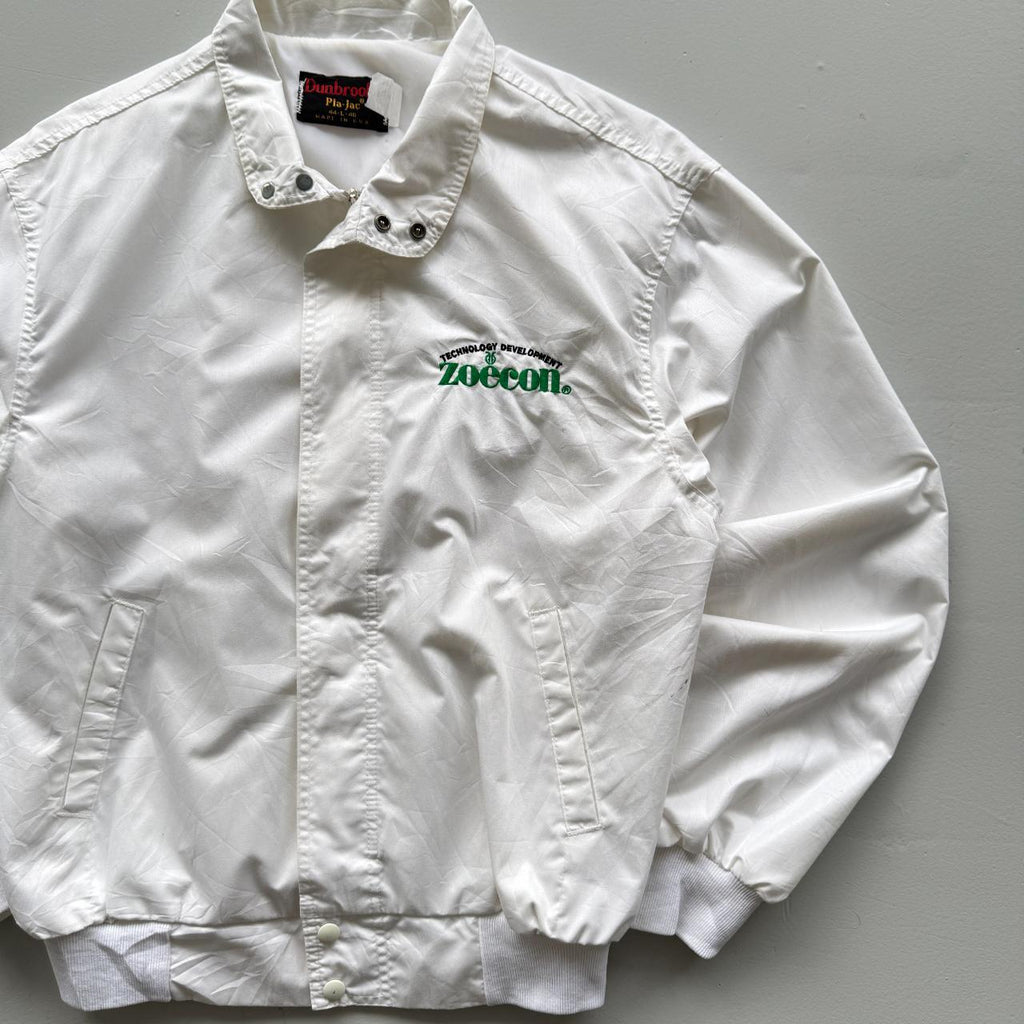 White Zoecon Dunbrook Lightweight Track 80's Jacket - Large