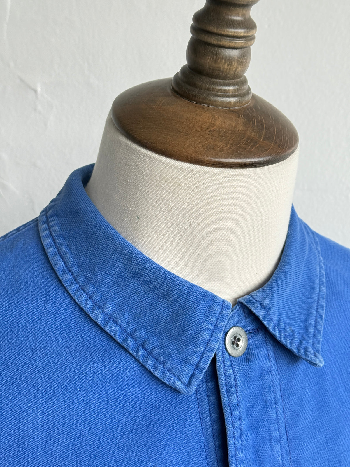 Thrashed Blue Adolphe Lafont 70's Vintage Workwear Chore Jacket CH522 - Small
