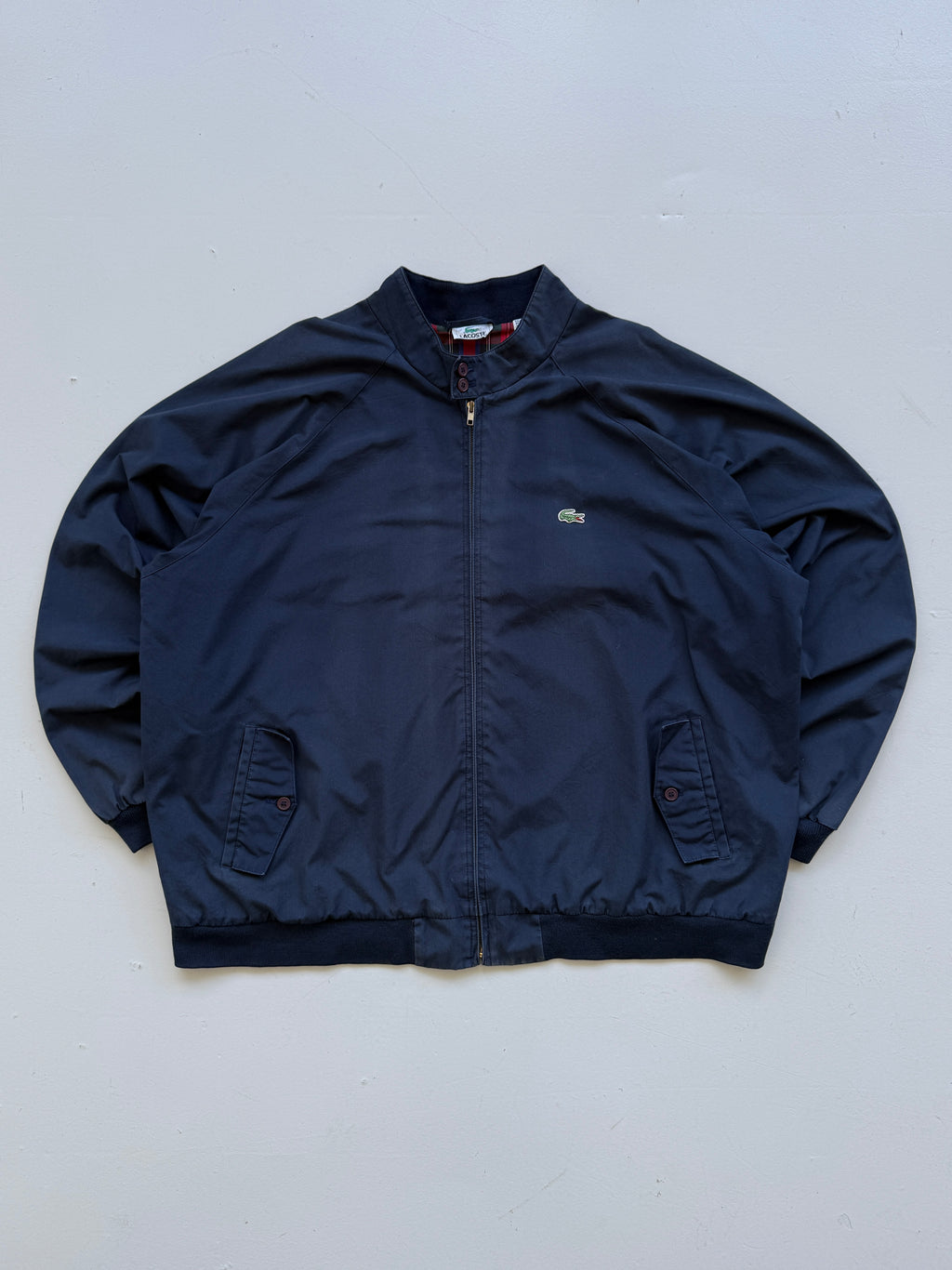 Lacoste Navy Harrington Vintage Jacket Made in Sri Lanka