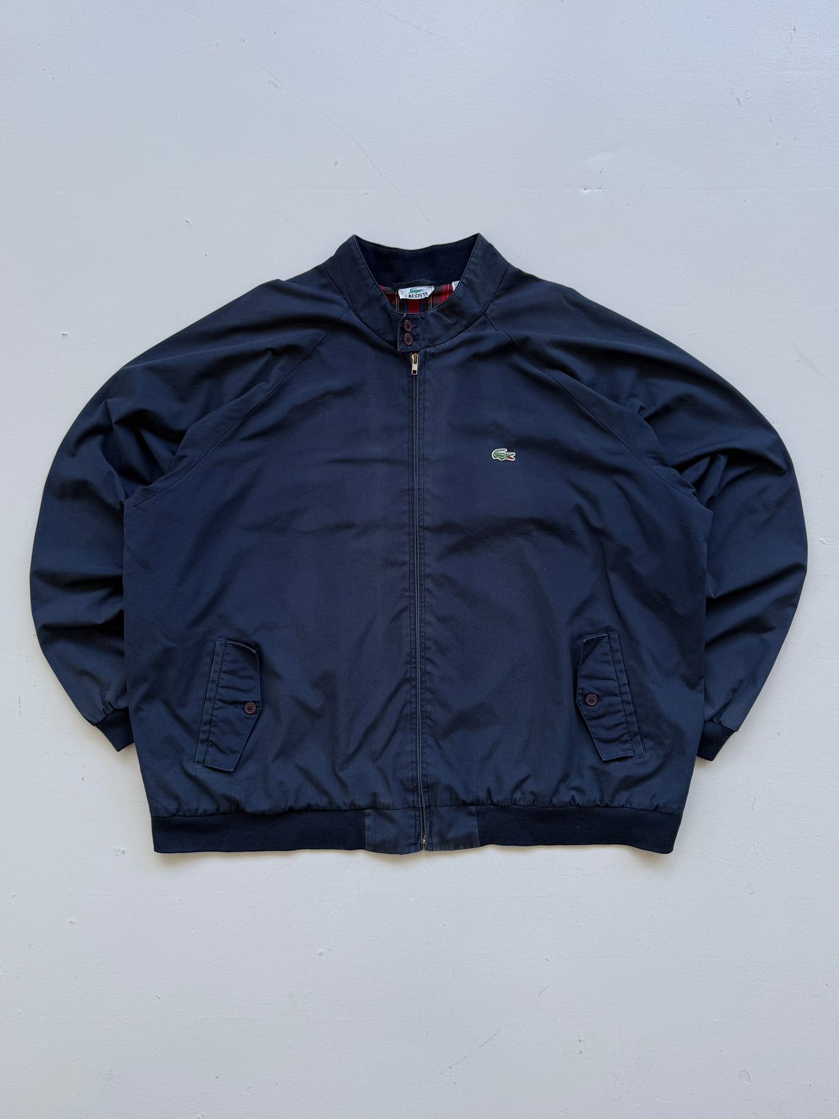 Lacoste Navy Harrington Vintage Jacket Made in Sri Lanka