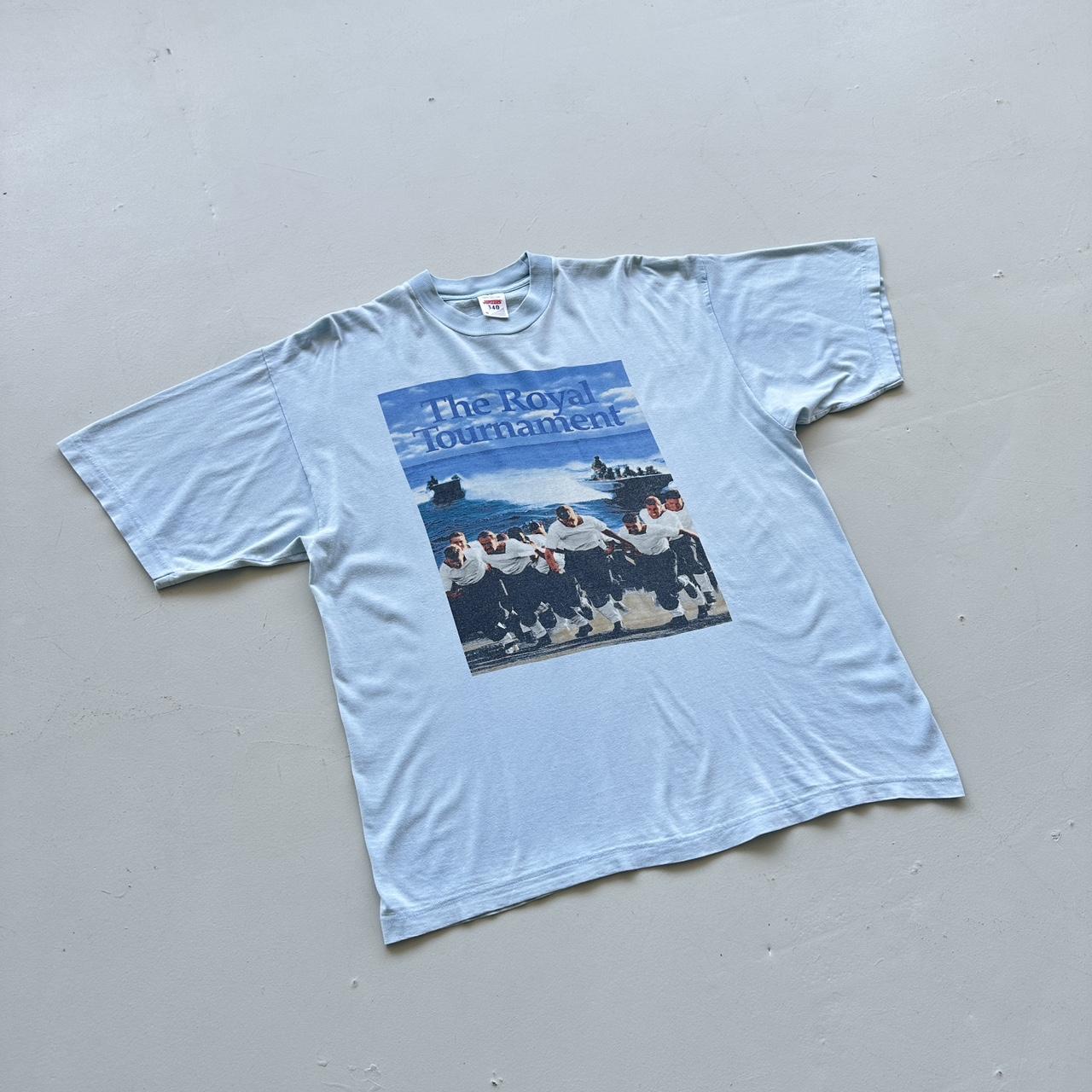 Light Blue The Royal Tournament Vintage 90's T-shirt - Large