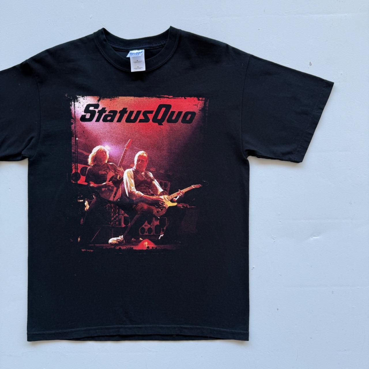 Black Status Quo 00s Vintage Graphic Band T-shirt - Medium