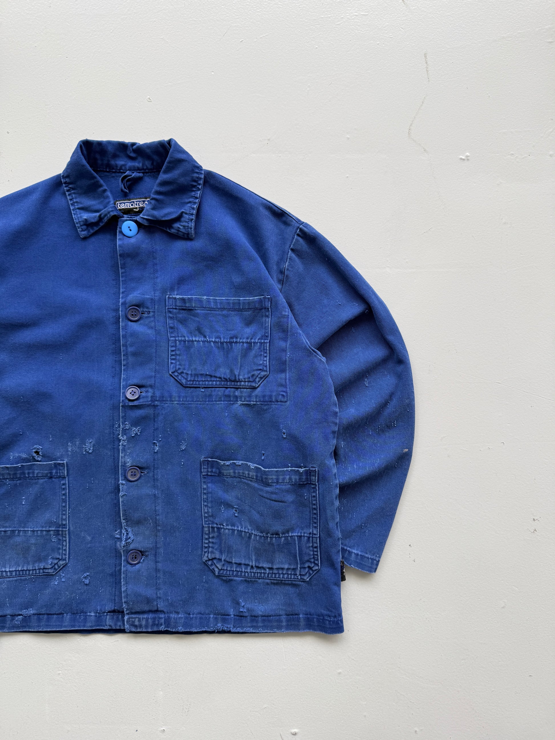 Thrashed Blue Terratrend Vintage Workwear Chore Jacket CH388 - XS