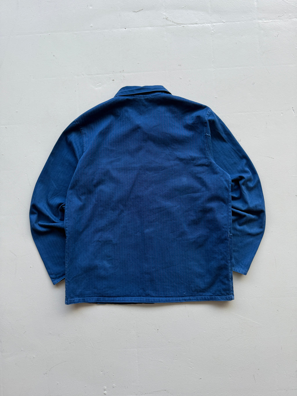 Herringbone Twill Blue French Workwear 70’s Vintage Chore Jacket CH025 - Medium