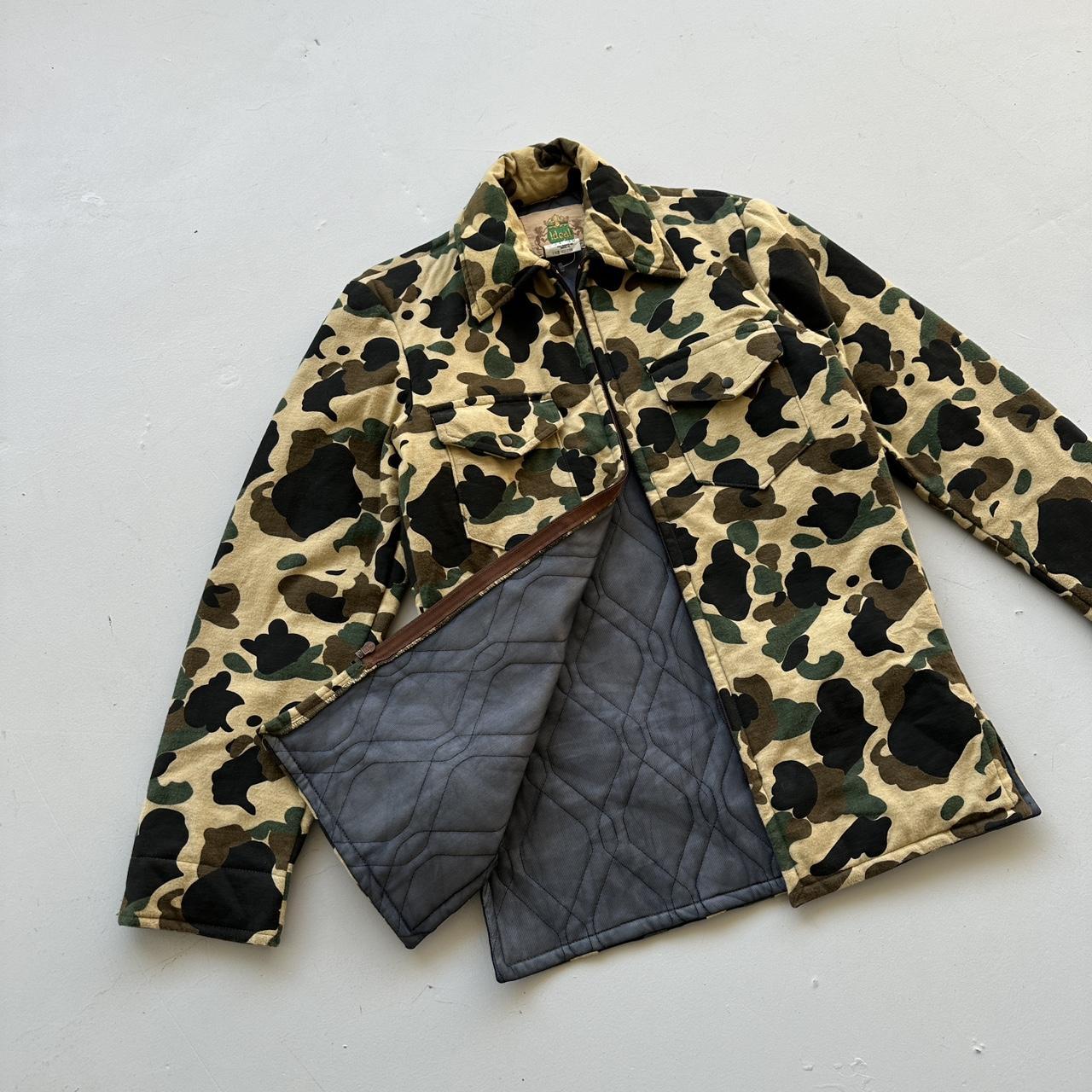 Felt Padded Camo Military 1970s/80s Overshirt - Small