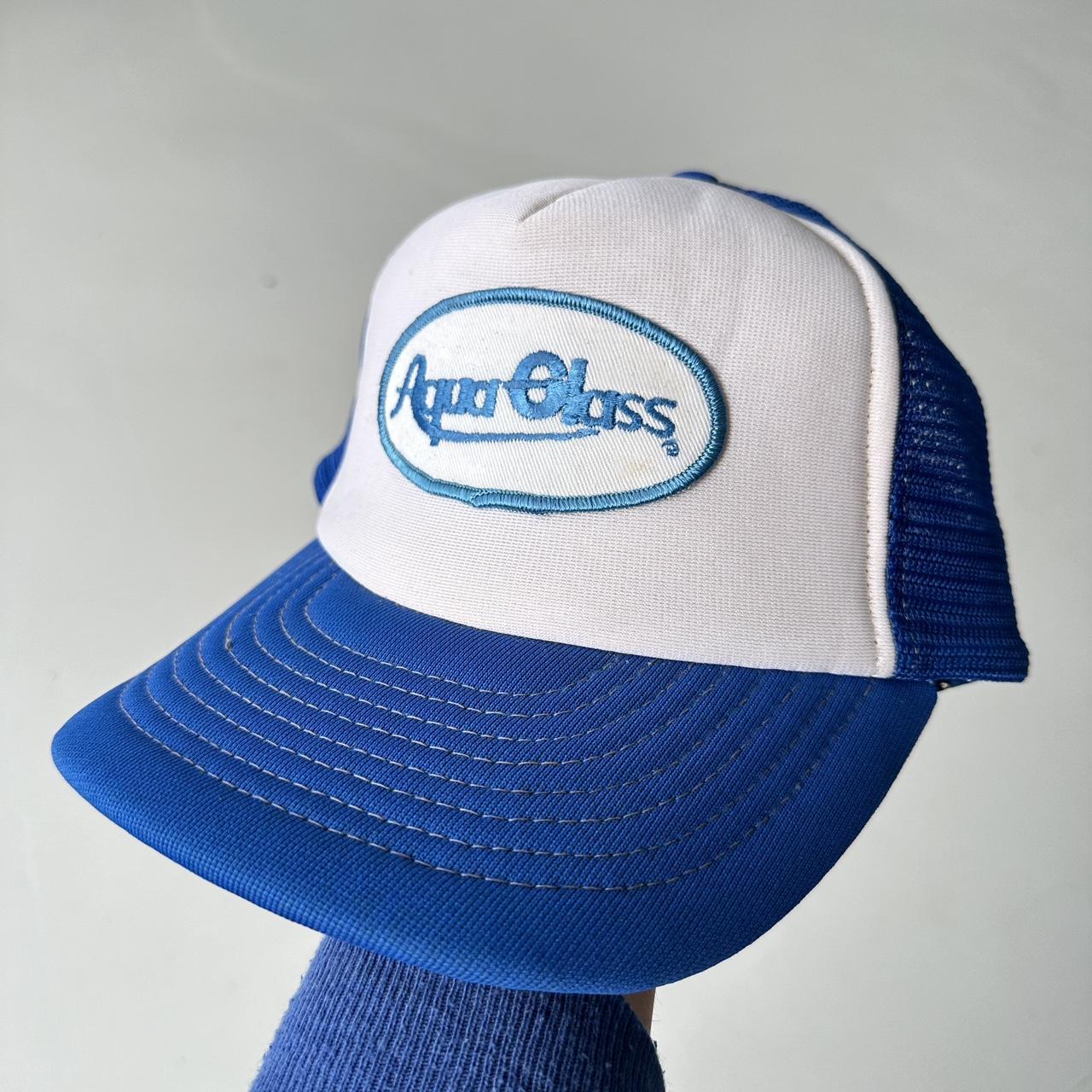 Blue / White Aquaglass Mesh and Foam Trucker SnapBack Cap