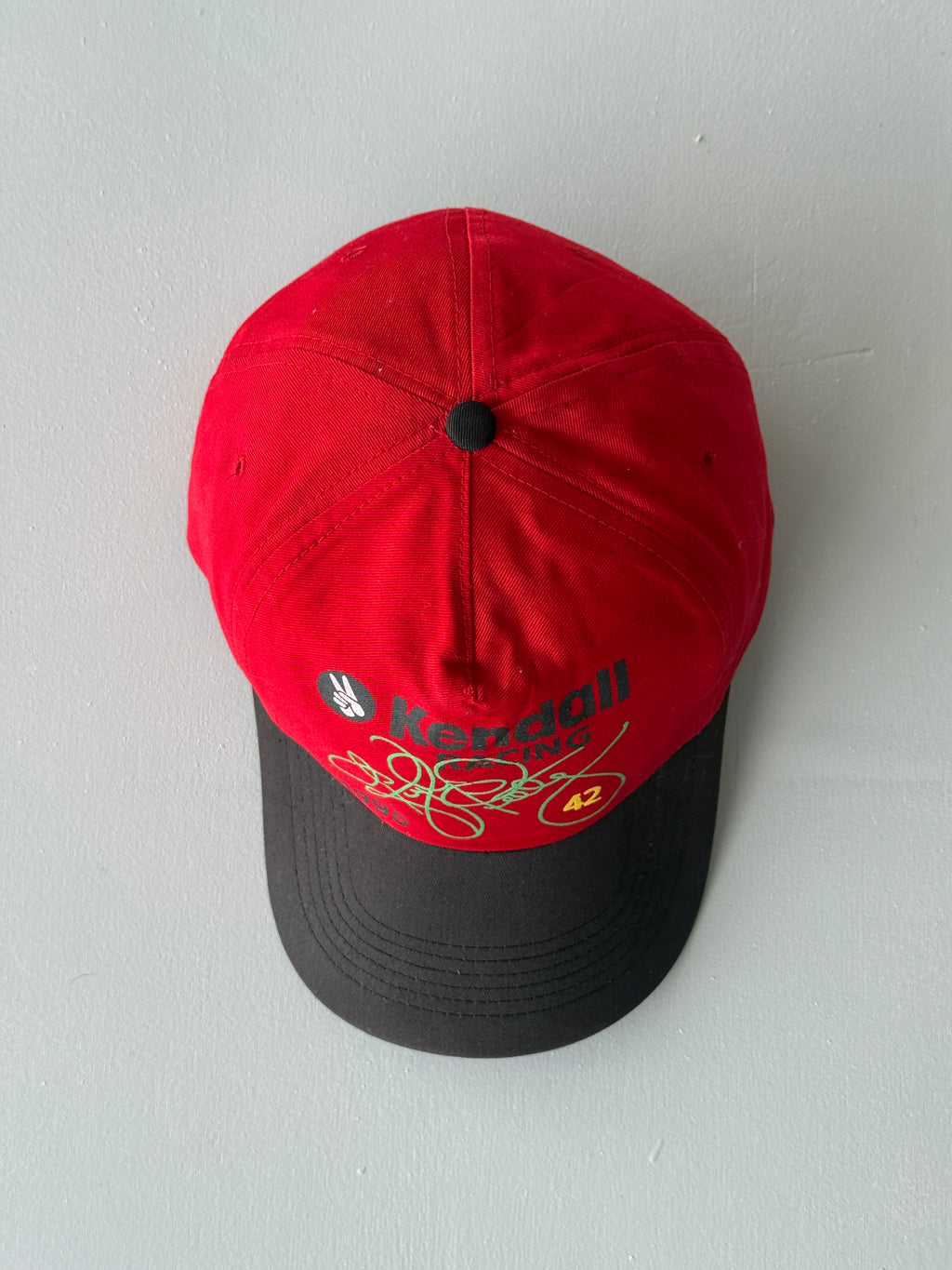 Red / Black Kendall Racing 90's Vintage SnapBack Trucker Cap