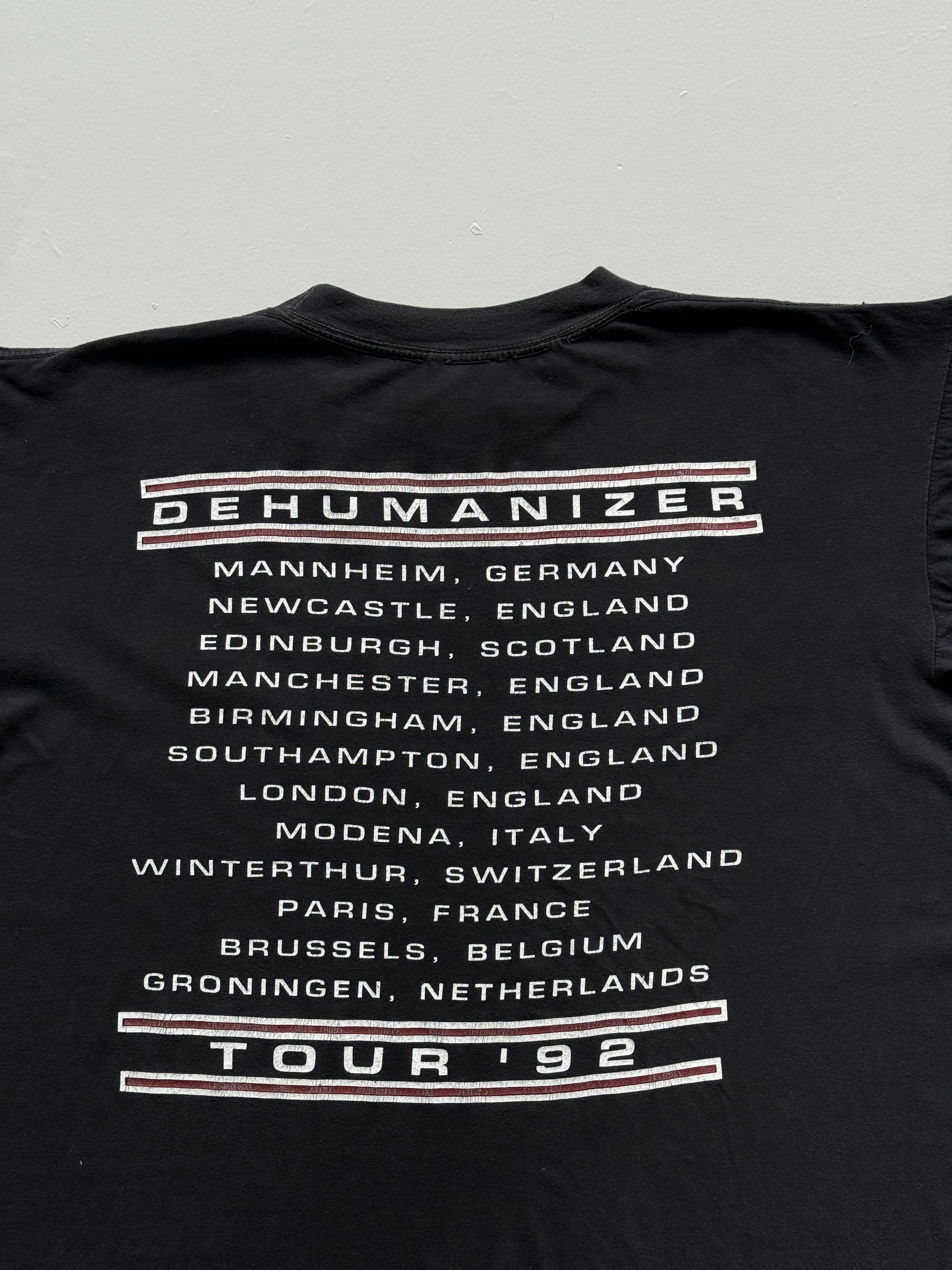 Black Sabbath 90's Vintage European Tour Graphic Band T-Shirt - Cropped XL