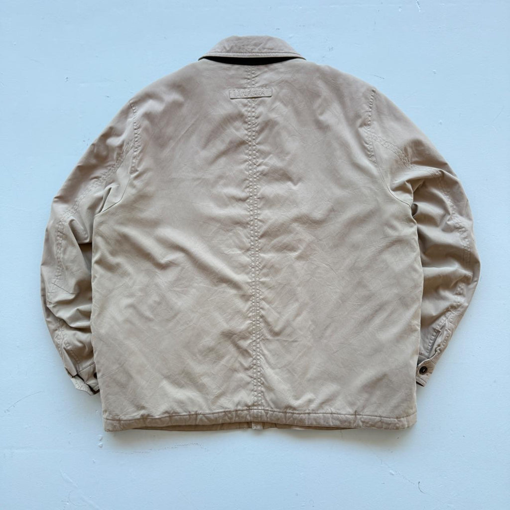 Cream Tommy Hilfiger 00’s Vintage Denim Duffel Coat - XL