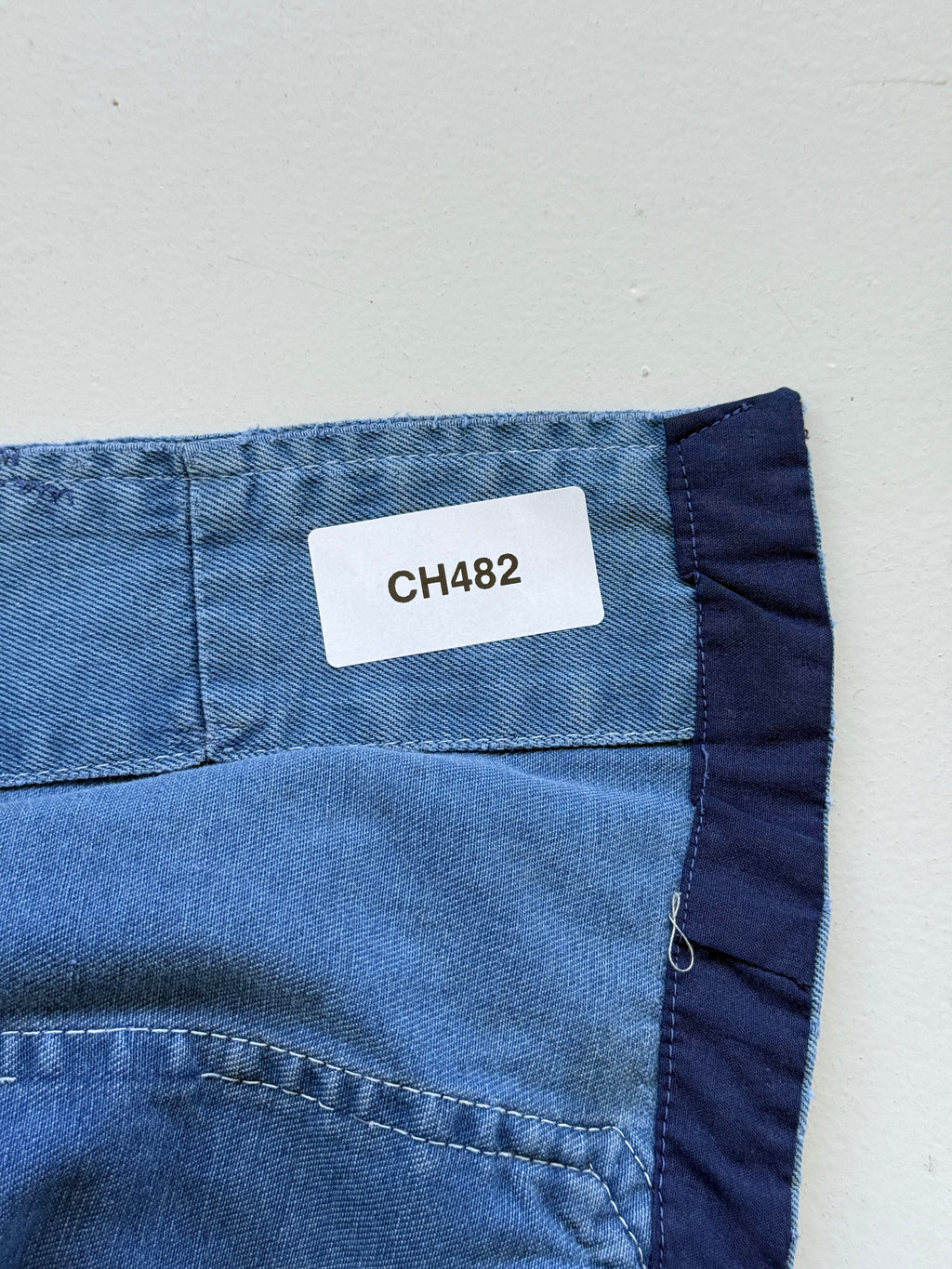 Thrashed Blue French 1950's Vintage Workwear Chore Jacket CH482 - Medium