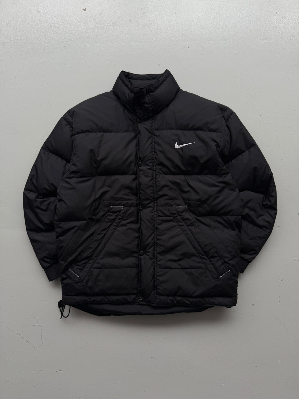 Black Nike  90's Vintage Padded Puffer Jacket Big Swoosh - XS/Small