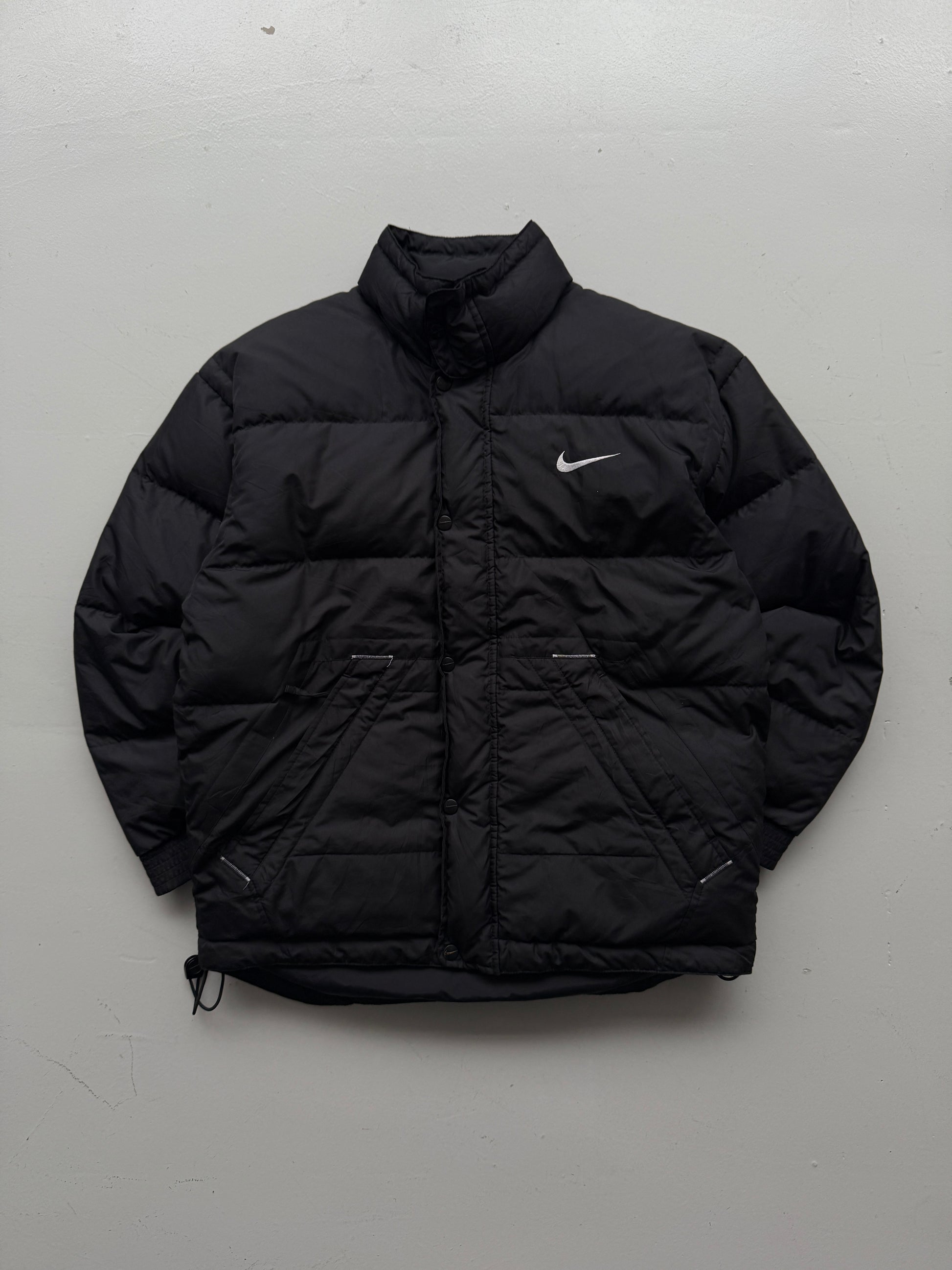 Black Nike  90's Vintage Padded Puffer Jacket Big Swoosh - XS/Small