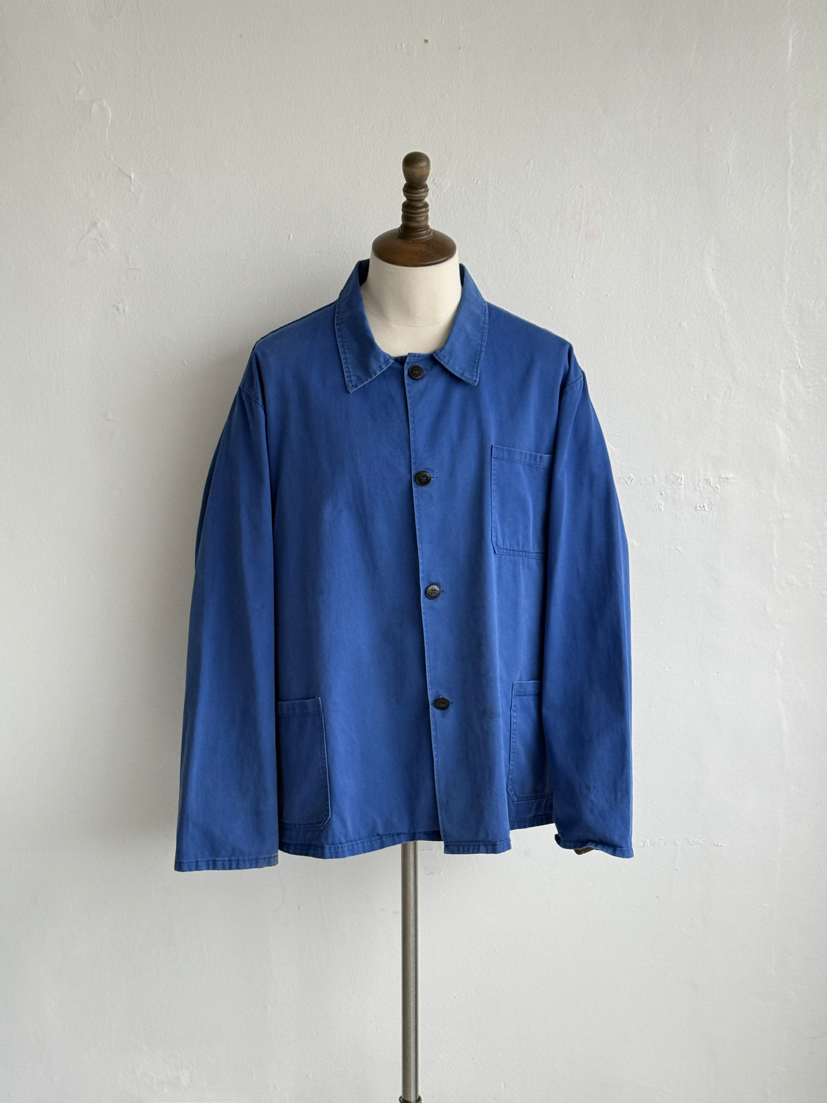 Blue French 1970's Vintage Workwear Chore Jacket CH383 - 2XL
