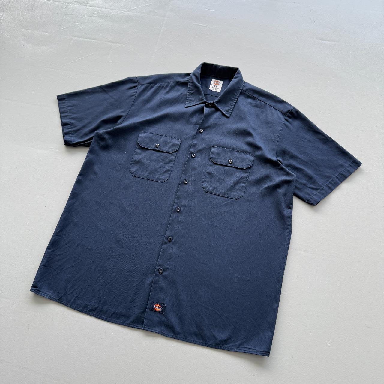 Navy Blue Dickies Workwear 90s Vintage Shirt - XL
