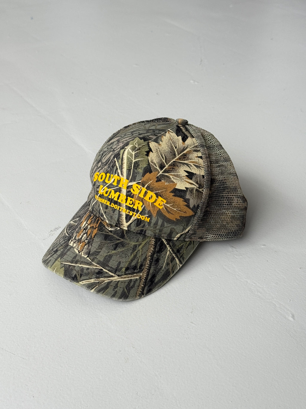 Green Camo South Side Lumber Vintage Cotton SnapBack Trucker Cap