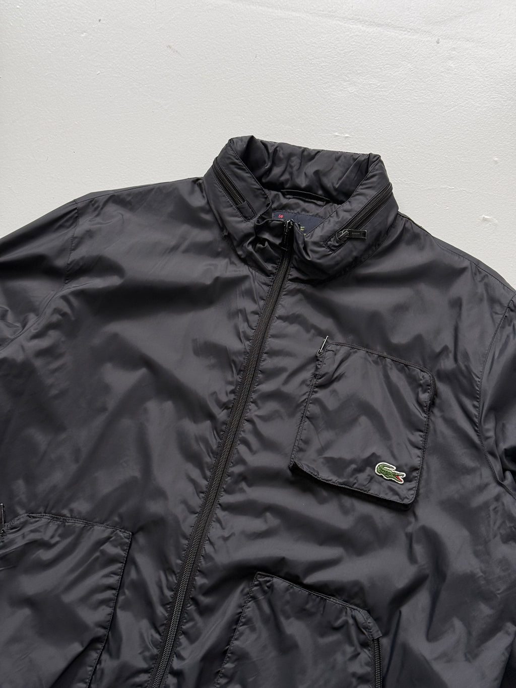Lacoste Black Vintage Zip-Up Harrington Jacket - 56