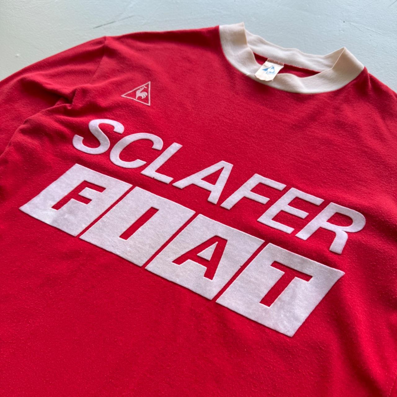 Red Fiat 90s Vintage Le Coq Sportif Long Sleeve T-Shirt - Small