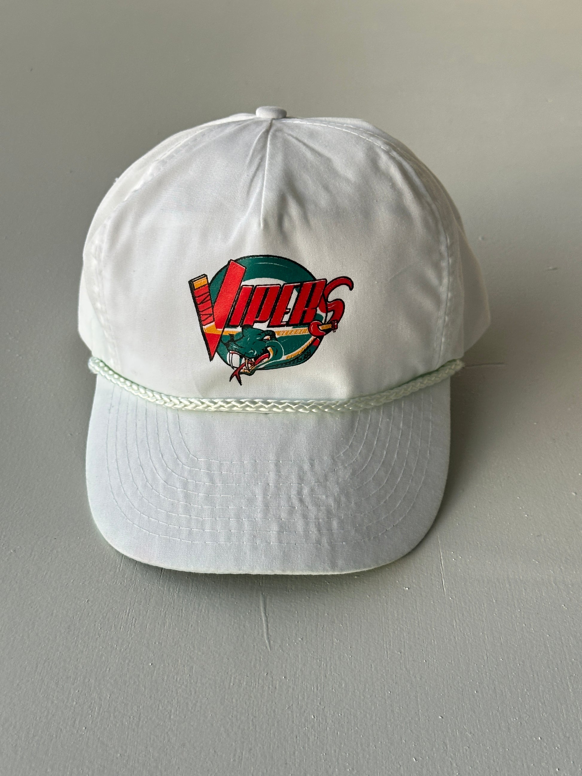 White Vipers Hockey 90's Vintage SnapBack Trucker Cap
