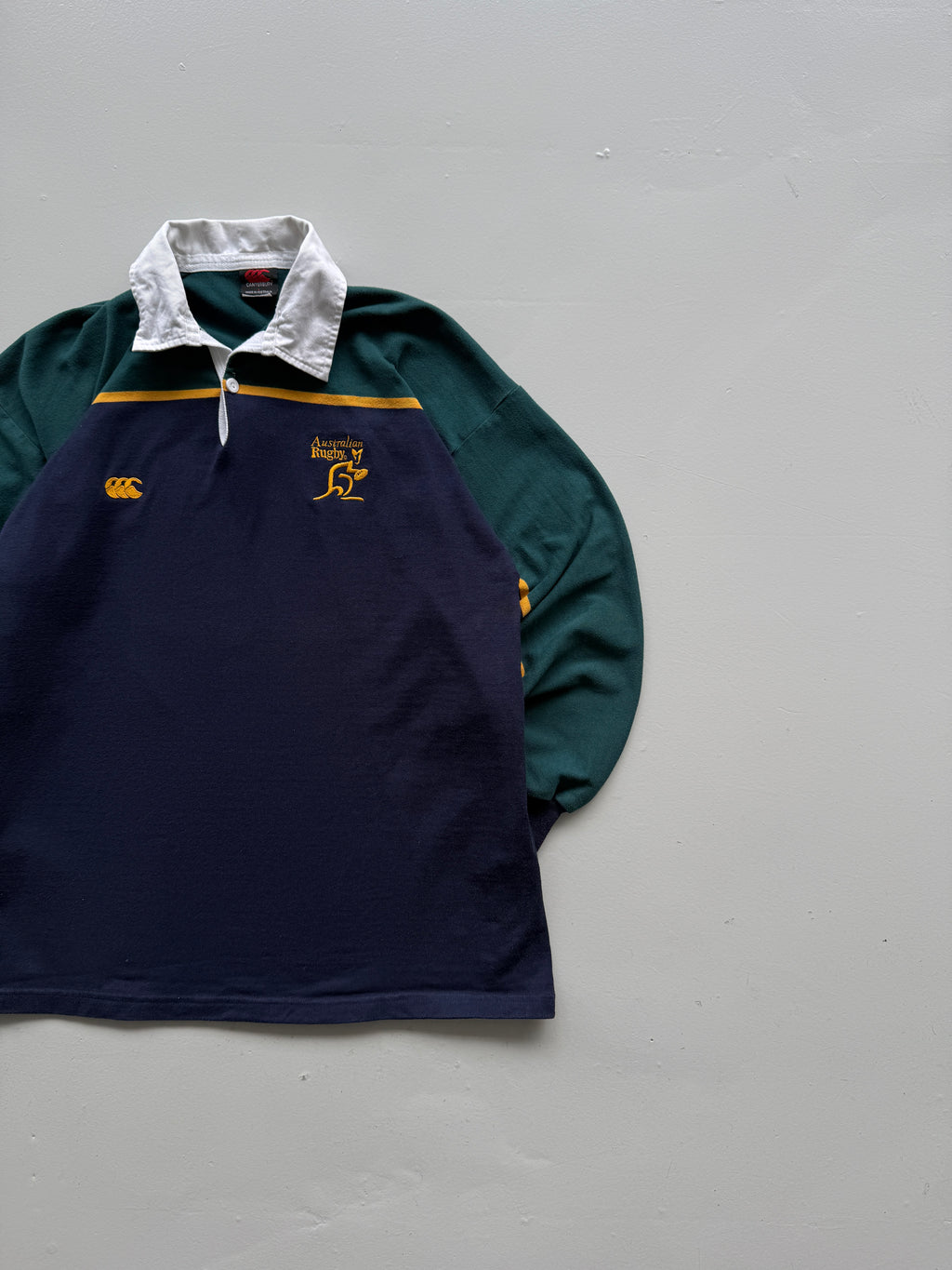 Navy Blue Australian Rugby 00's Vintage Training Jersey Polo - XL