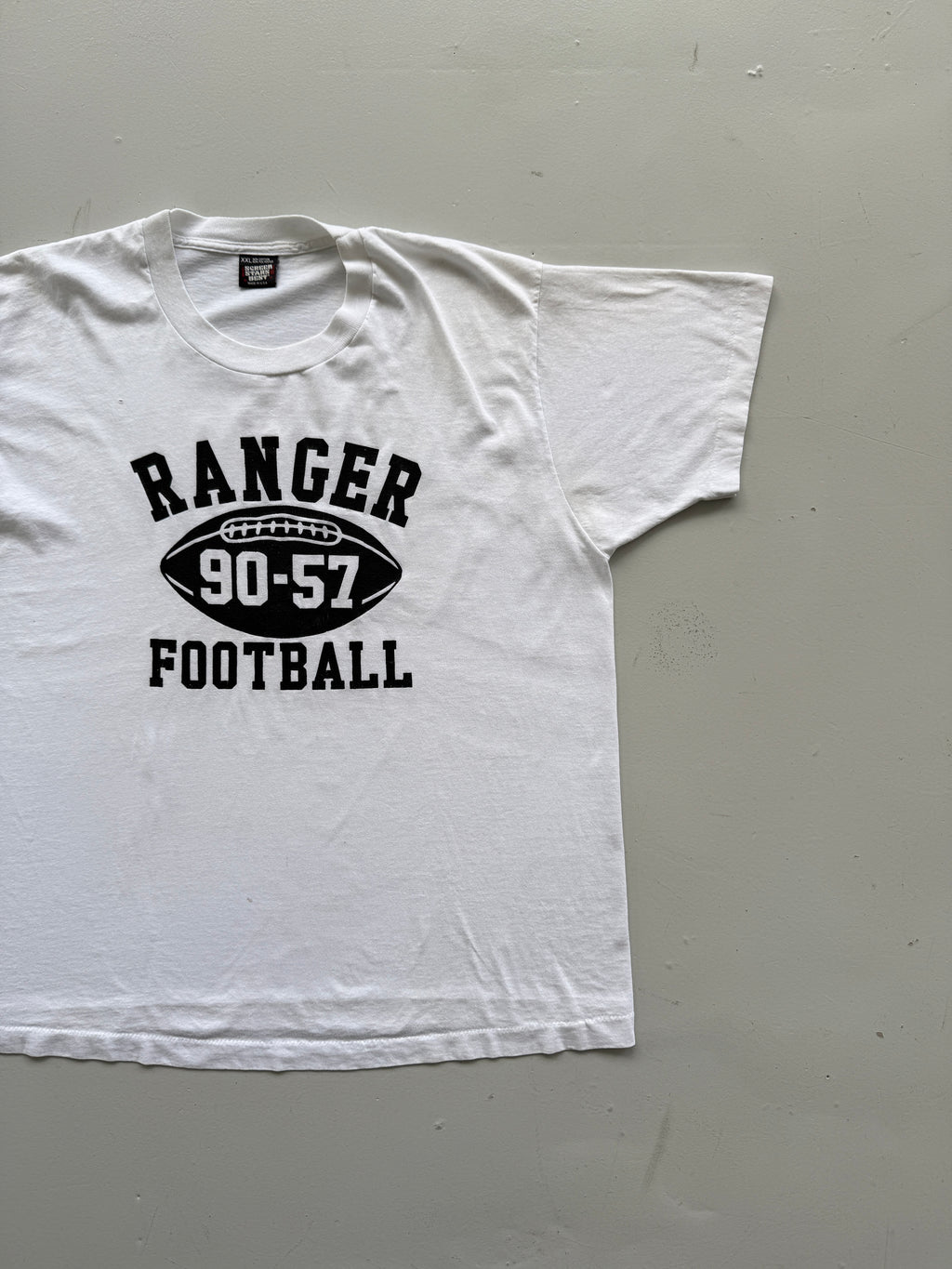 White Ranger Football 90's Vintage Single Stitch Collage T-Shirt - XL