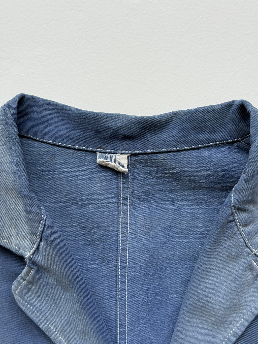 Thrashed Blue Chore Jacket 70's Vintage French Workwear CH145 - XL