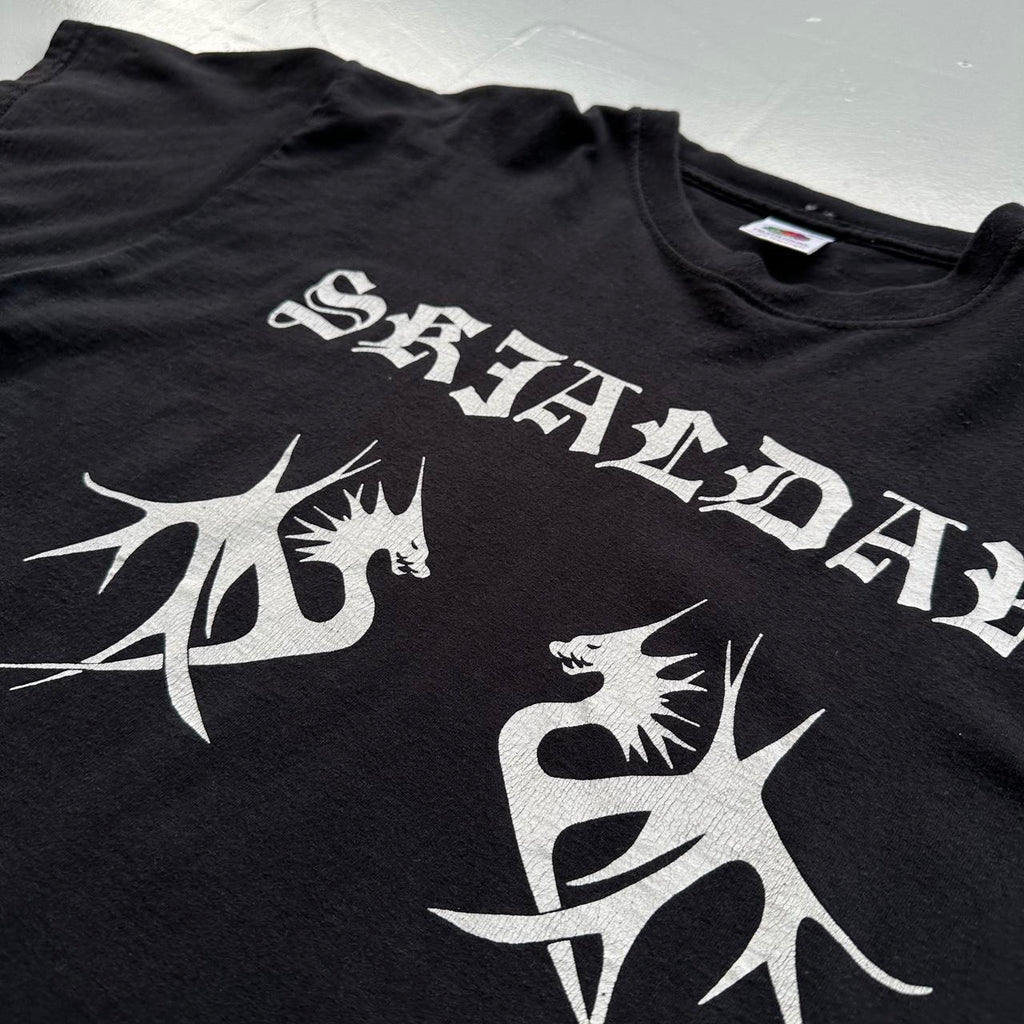 Black Gothic Black Metal SKJALDAK 00s Vintage Graphic T-Shirt - Large