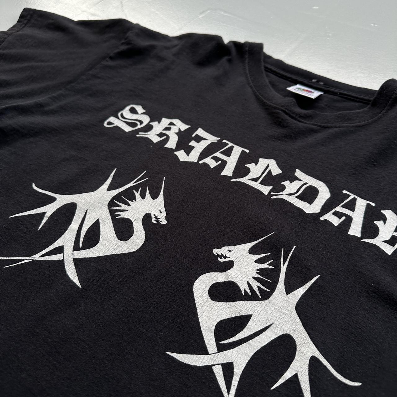 Black Gothic Black Metal SKJALDAK 00s Vintage Graphic T-Shirt - Large