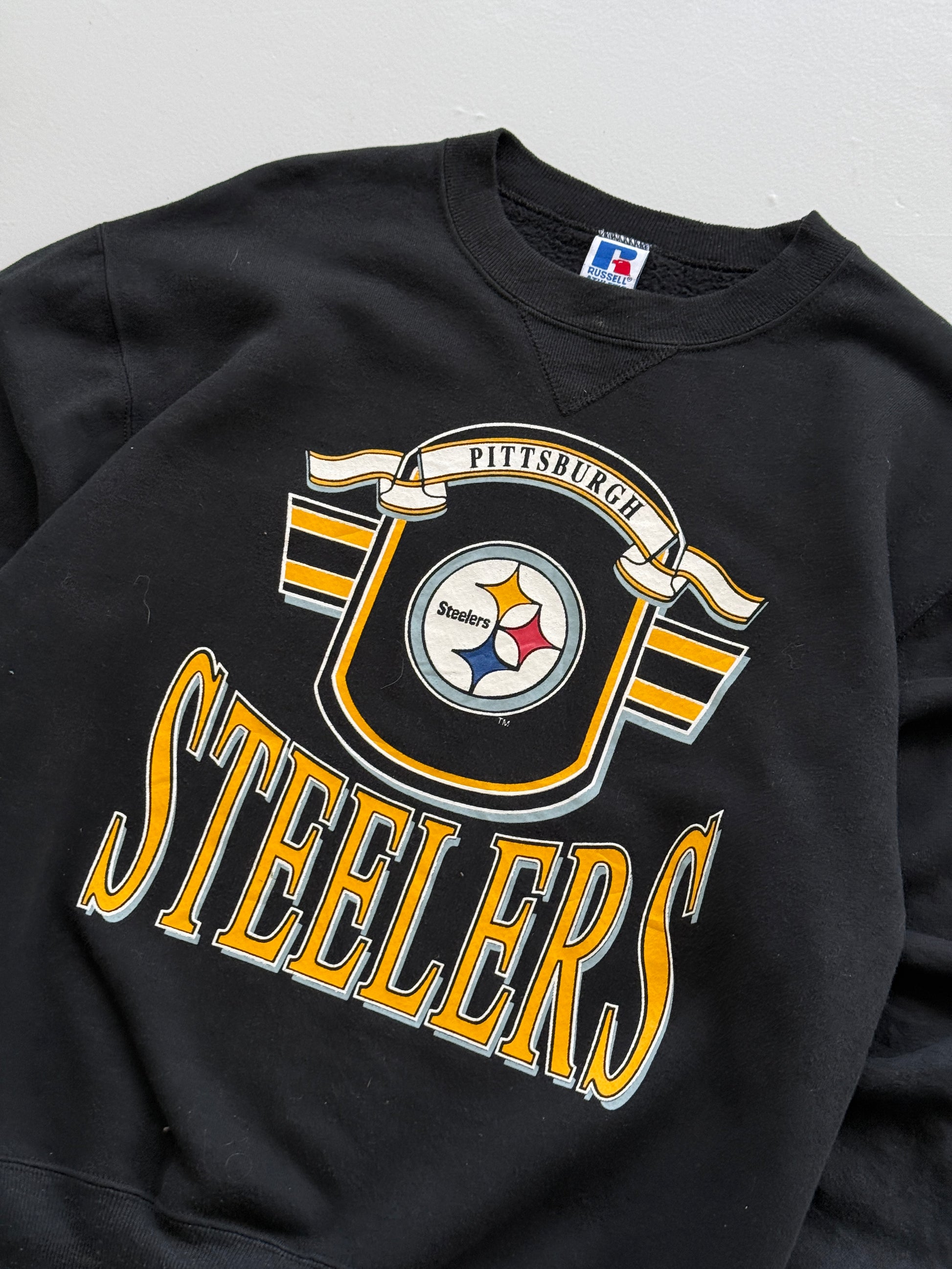 Russell Athletic Pittsburgh Steelers 90's Vintage NFL Sweatshirt - Small